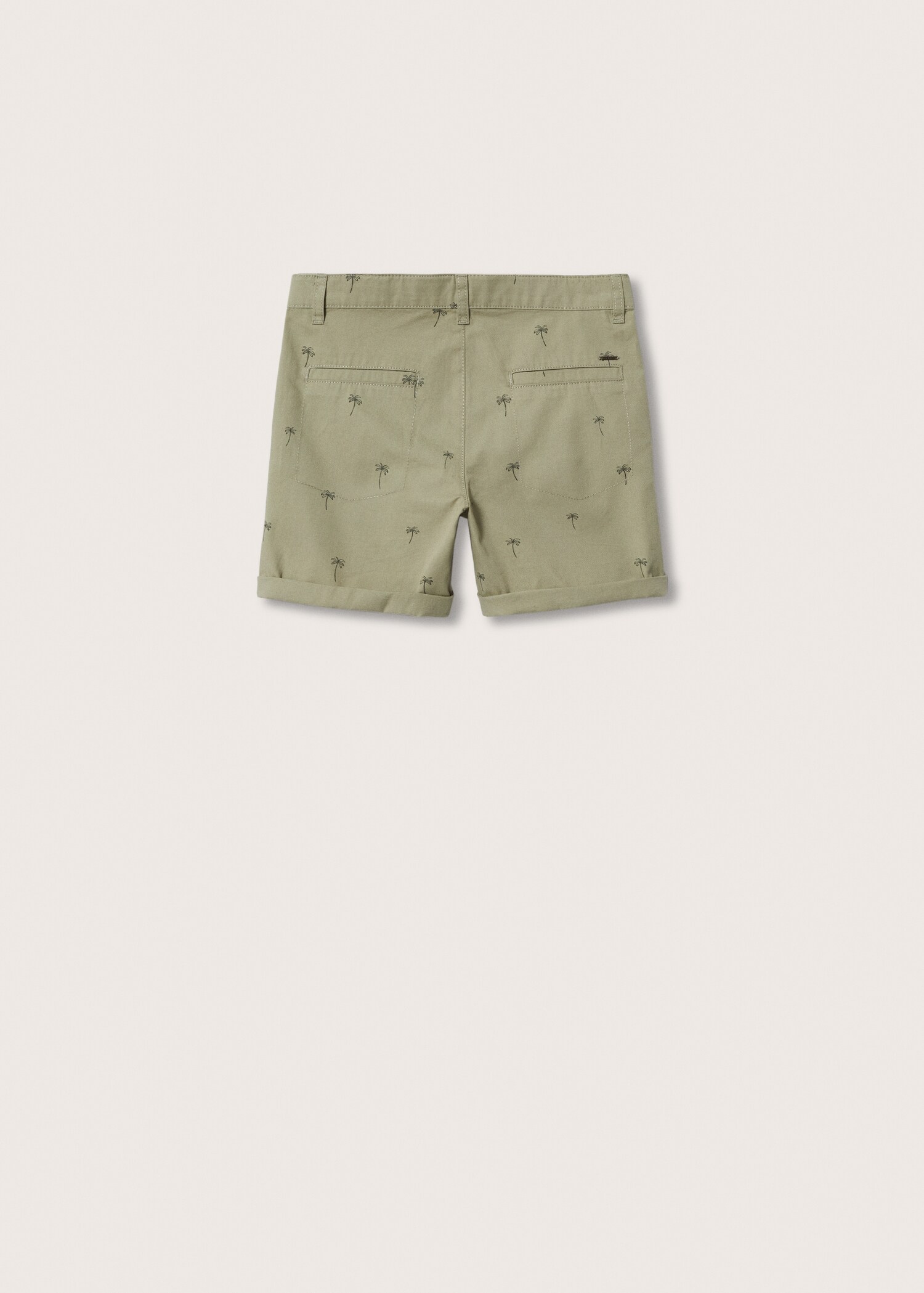 Printed cotton bermuda shorts - Reverse of the article