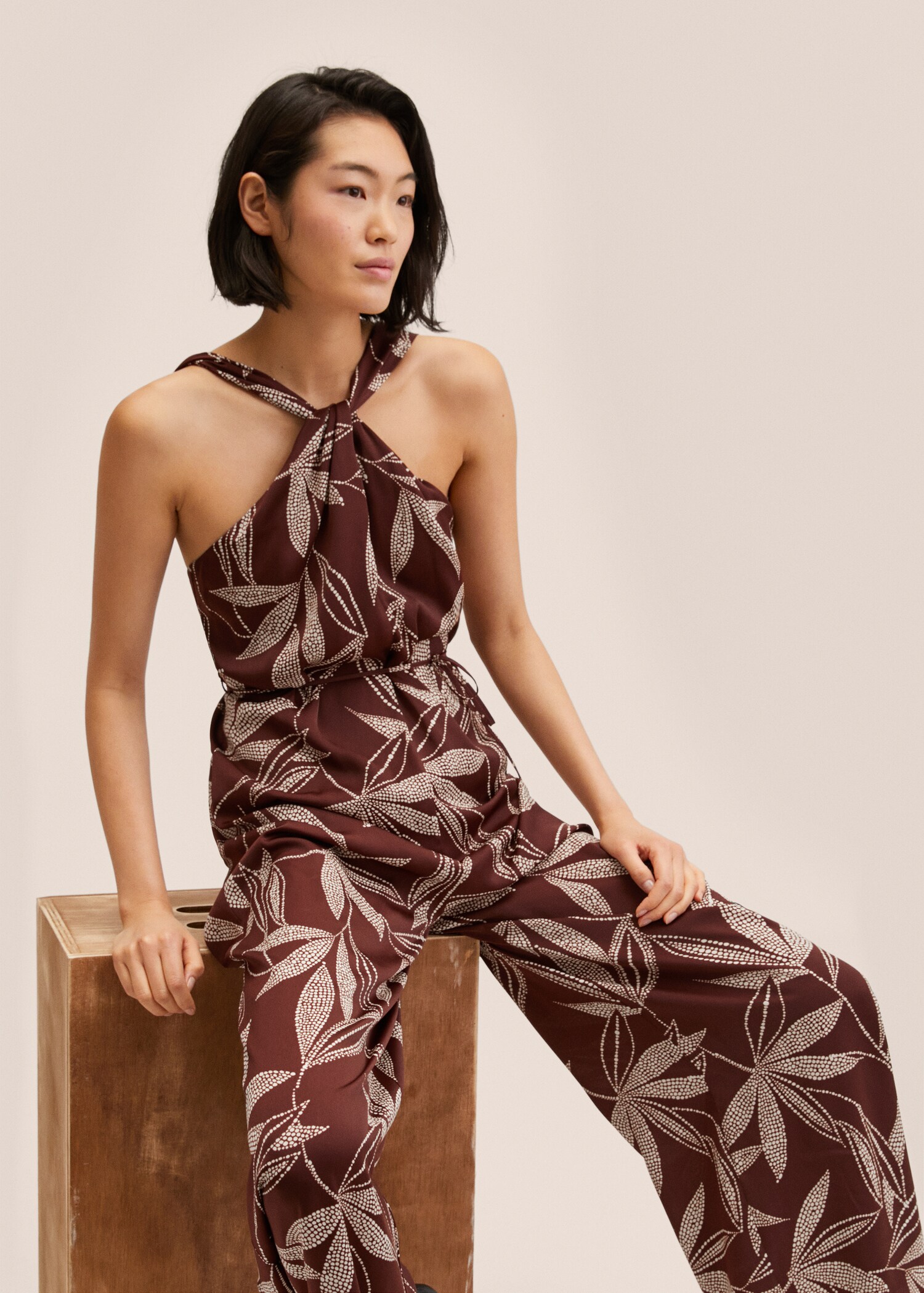 Knot printed jumpsuit - Details of the article 2