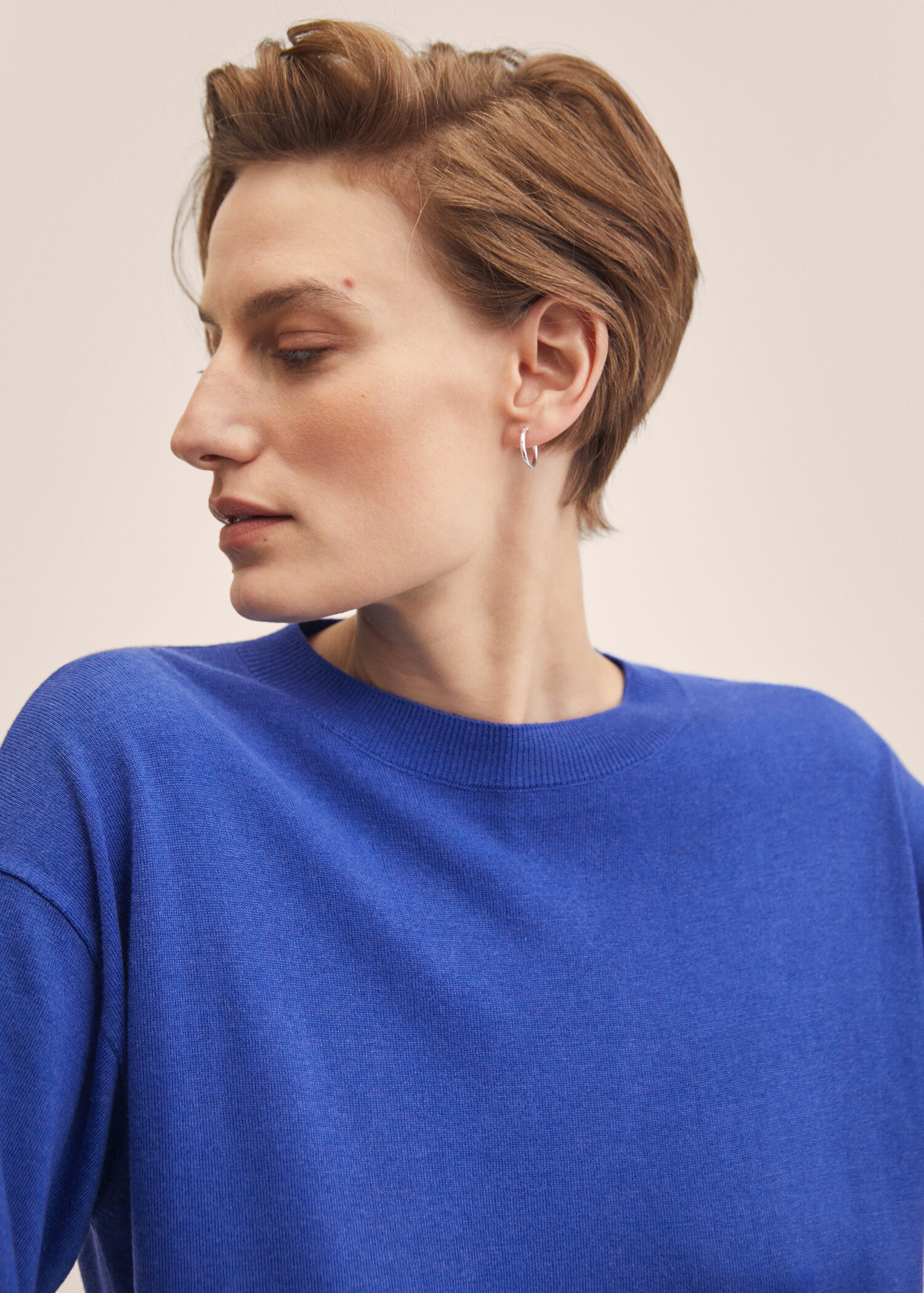 T-shirt en maille fine - Plan moyen
