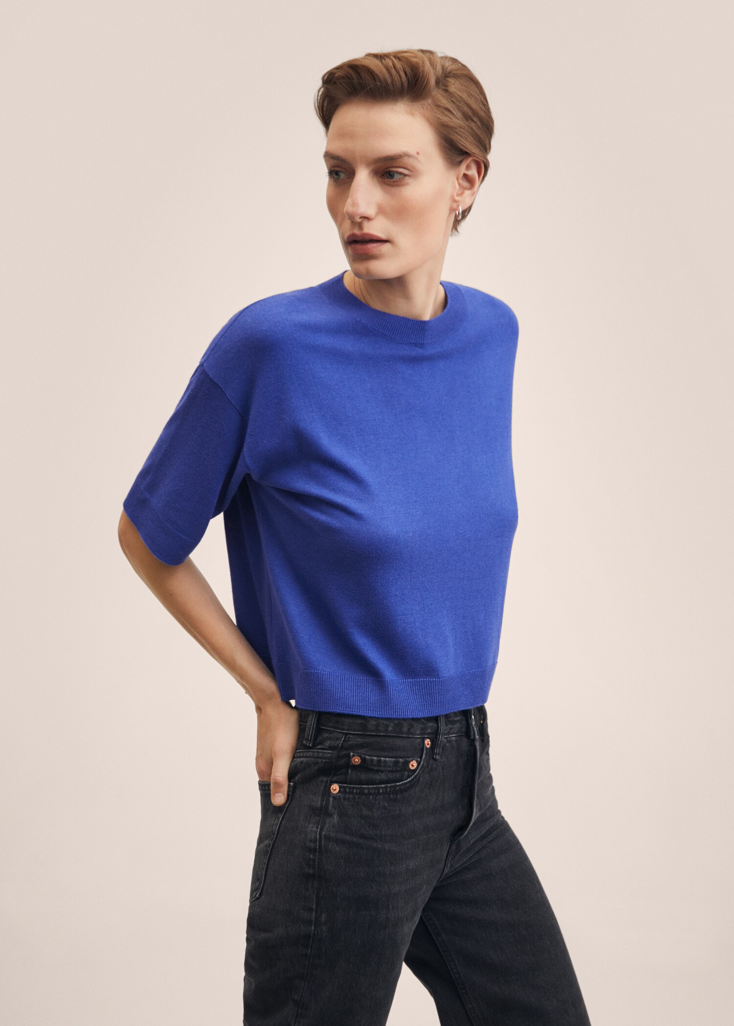 T-shirt en maille fine - Détail de l'article 1