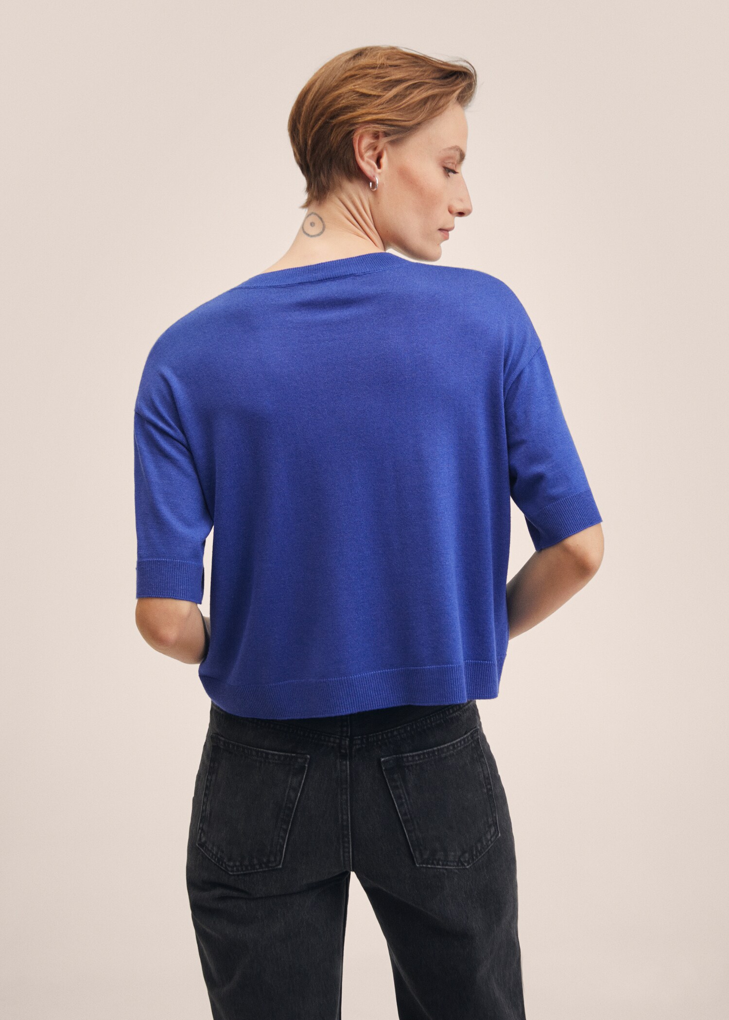T-shirt en maille fine - Verso de l’article