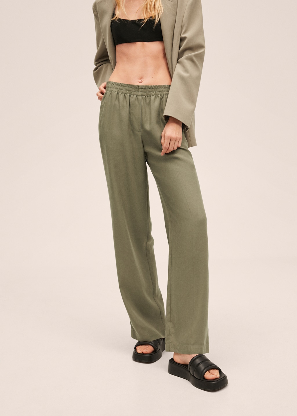 Pantalon lyocell recto