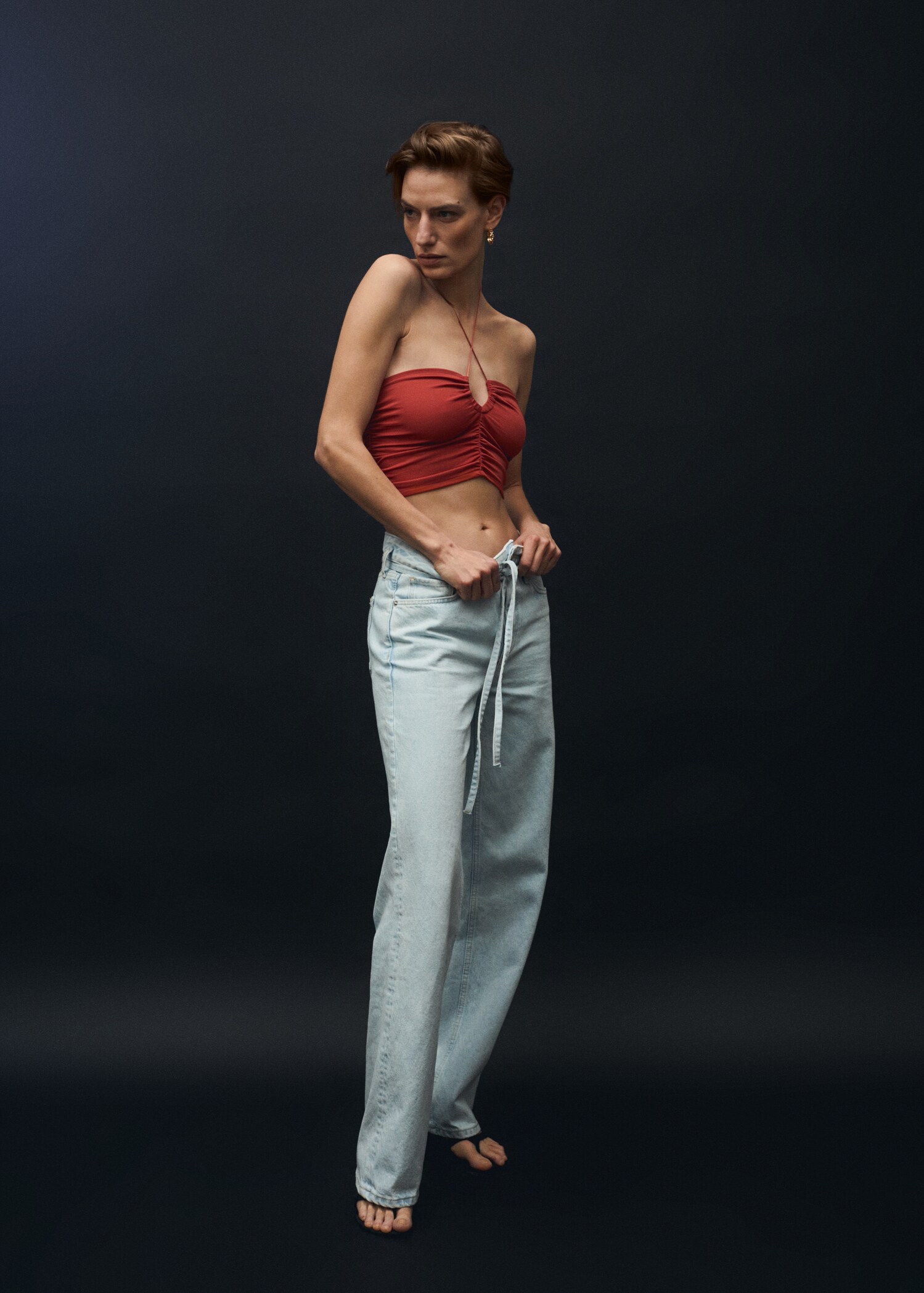 Draped crop top - Details of the article 7