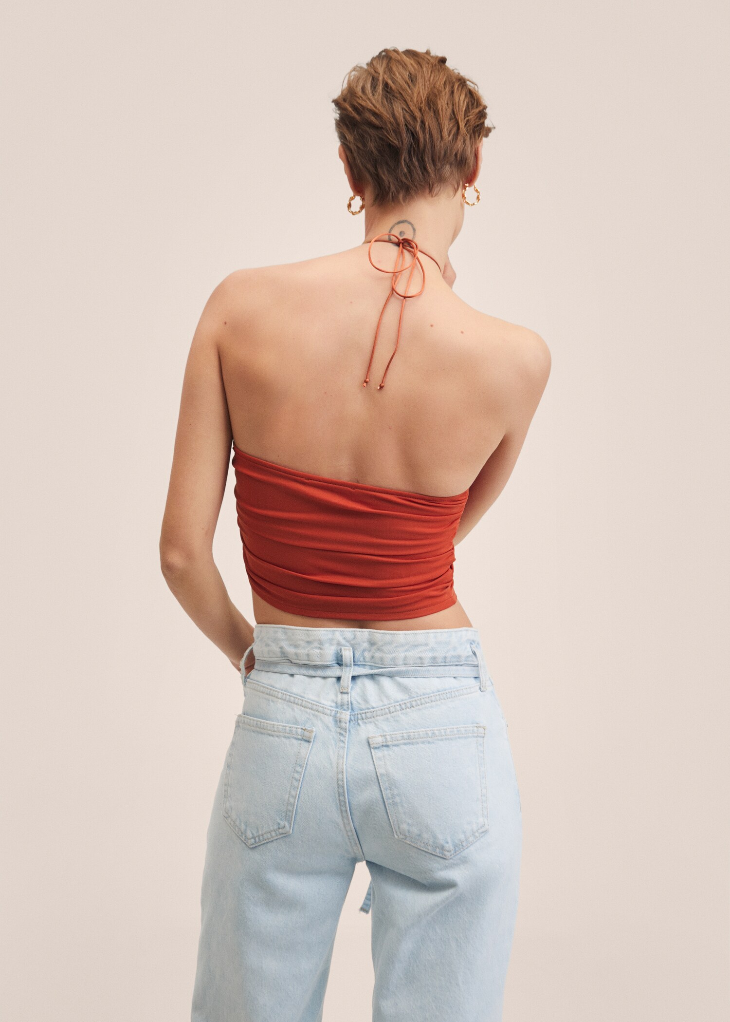 Draped crop top - Reverse of the article