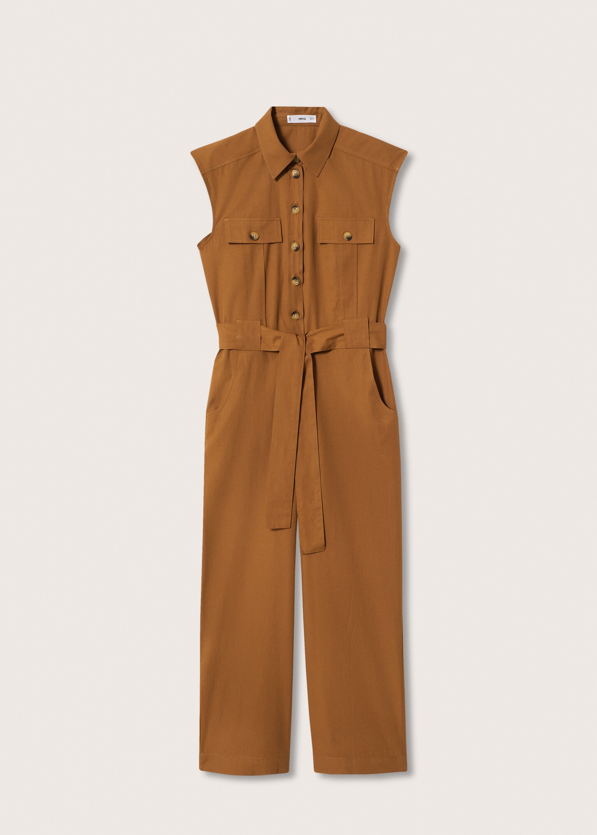 Belted cotton jumpsuit - Article without model