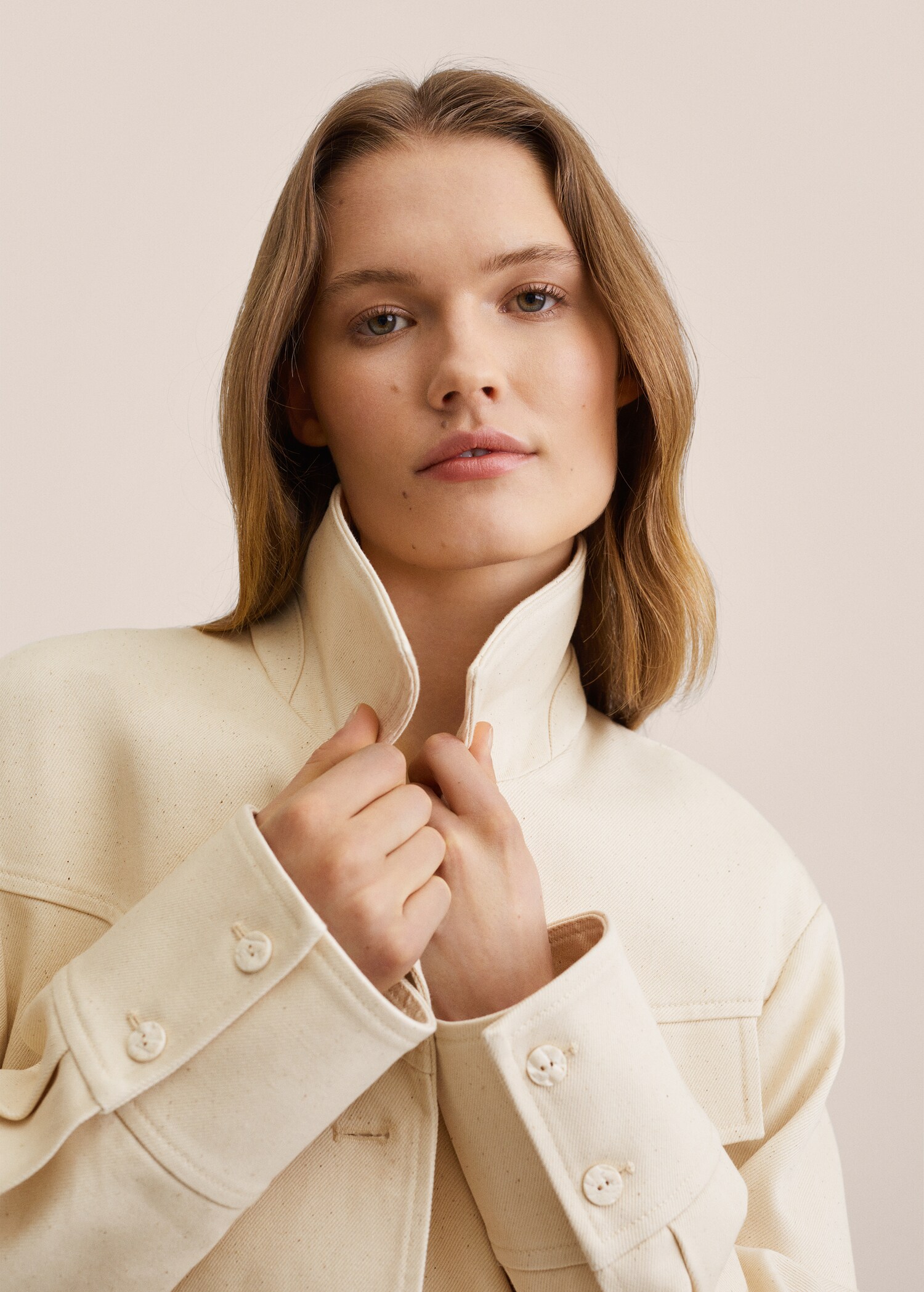 Oversized cotton jacket - Details of the article 1