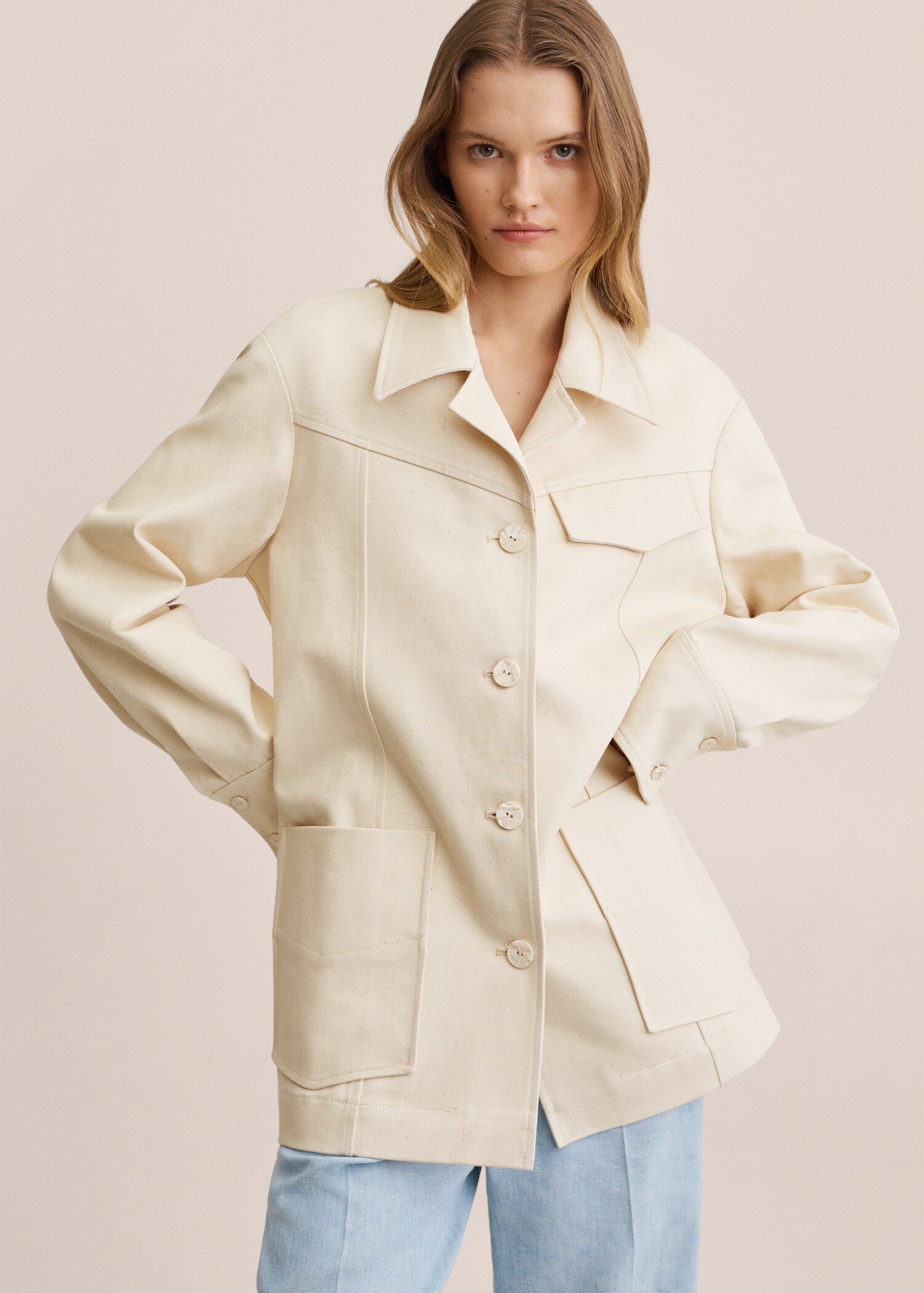 Oversized cotton jacket - Details of the article 2
