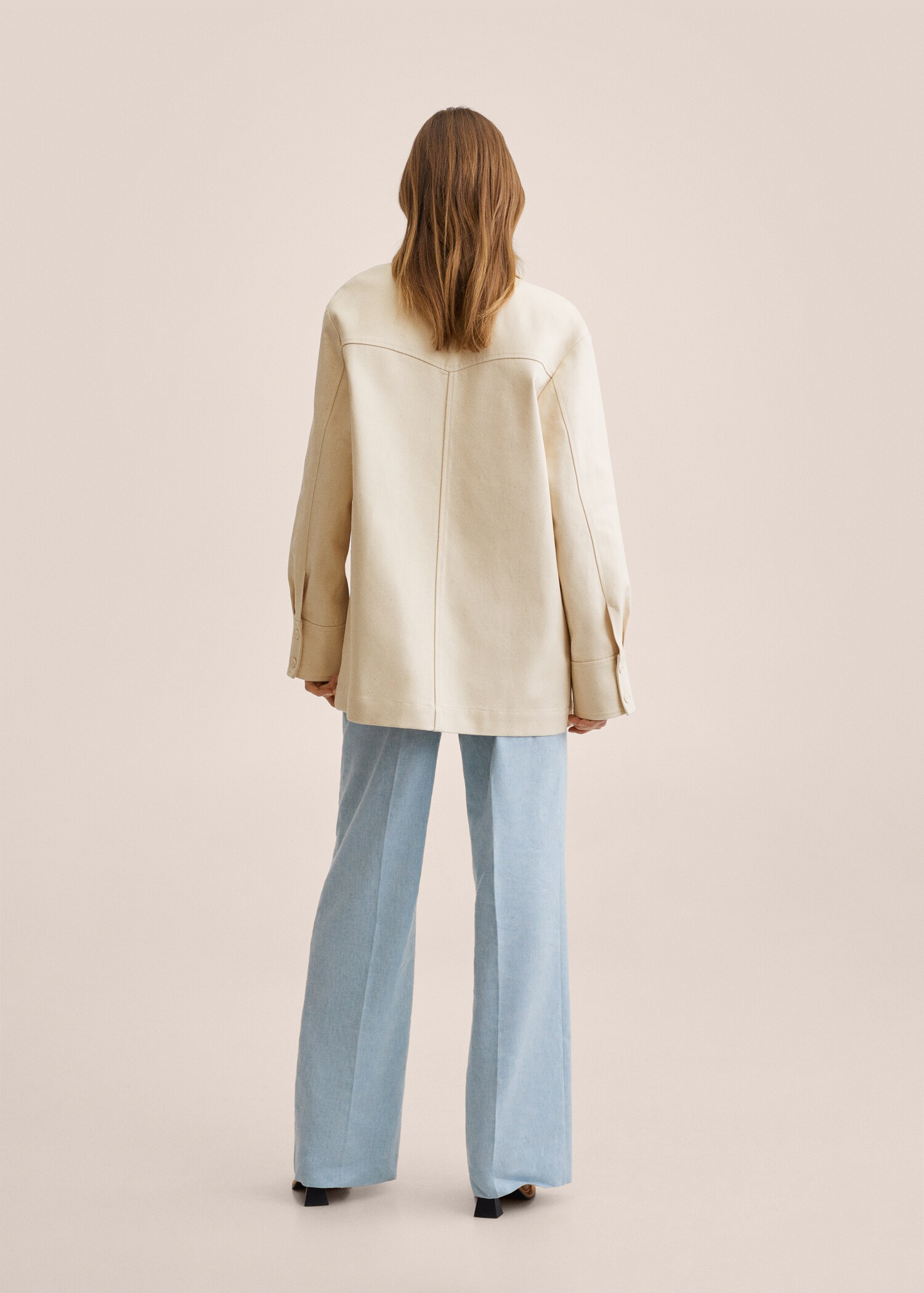 Oversized cotton jacket - Reverse of the article