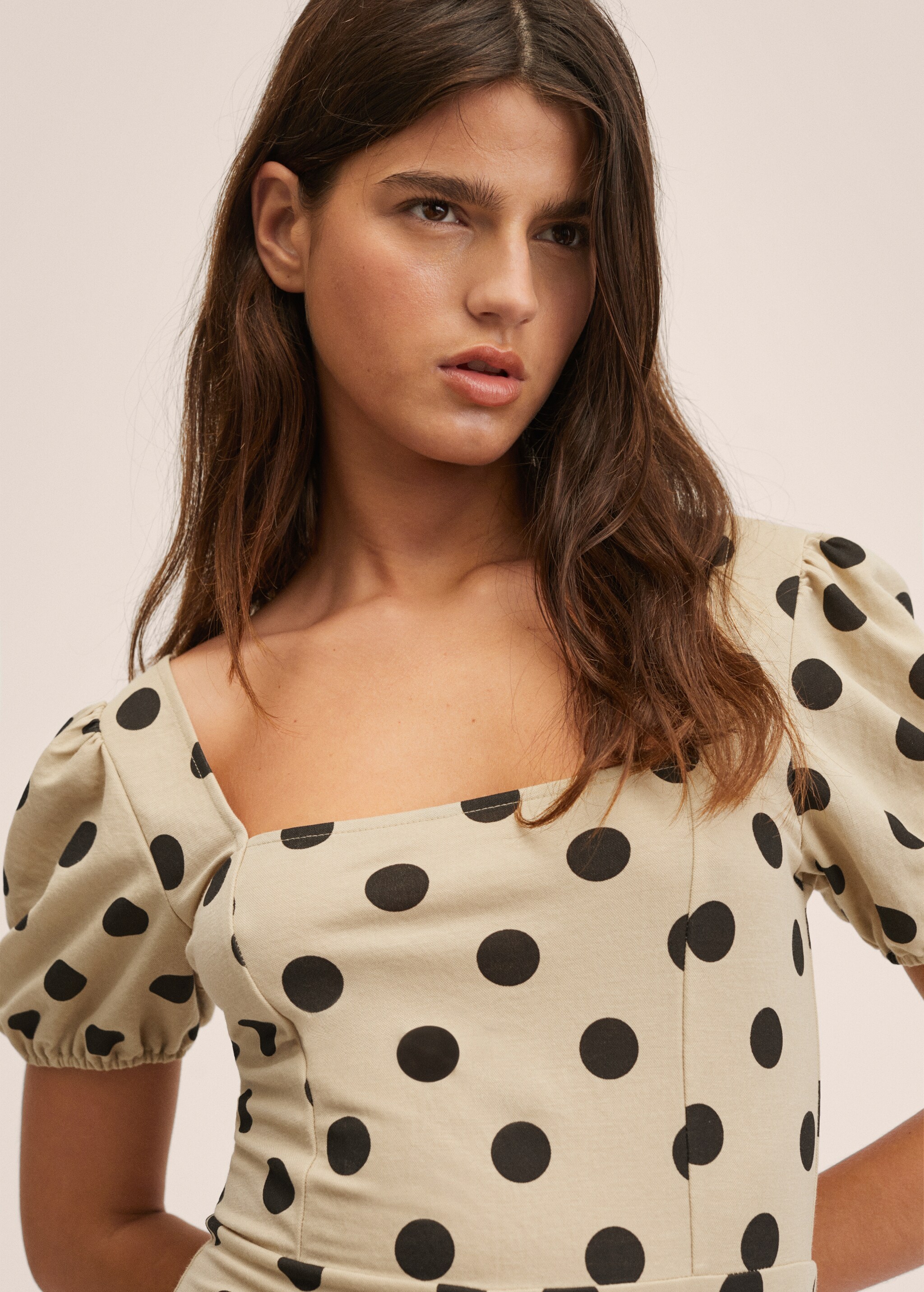 Polka-dot print jumpsuit - Details of the article 1