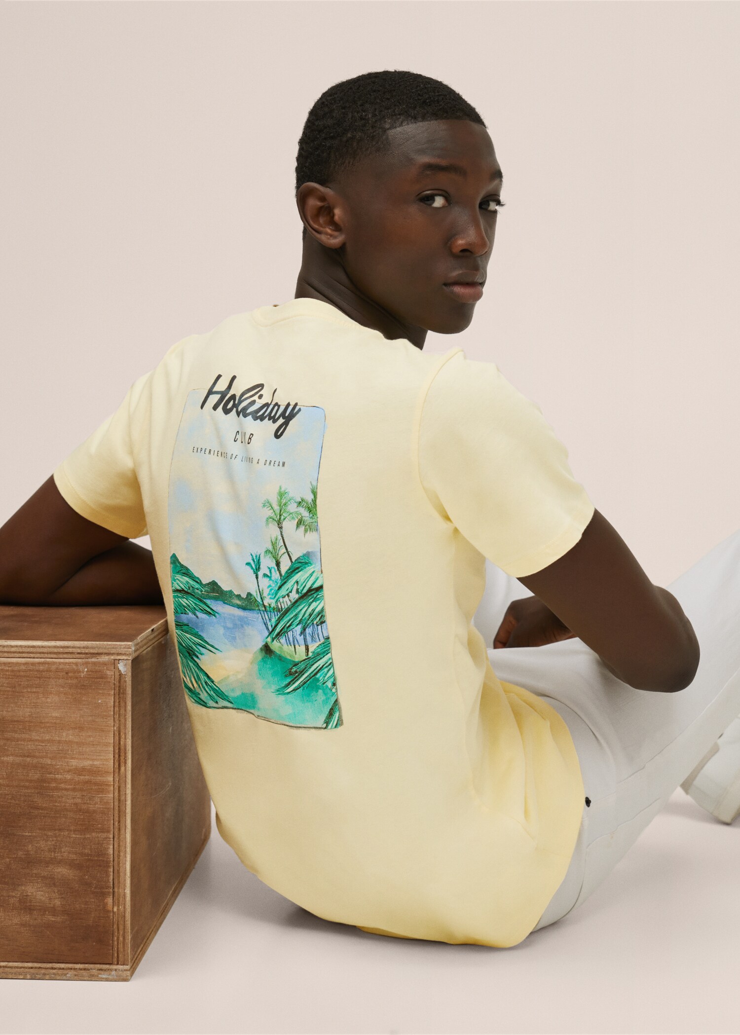 Printed cotton-blend T-shirt - Details of the article 1