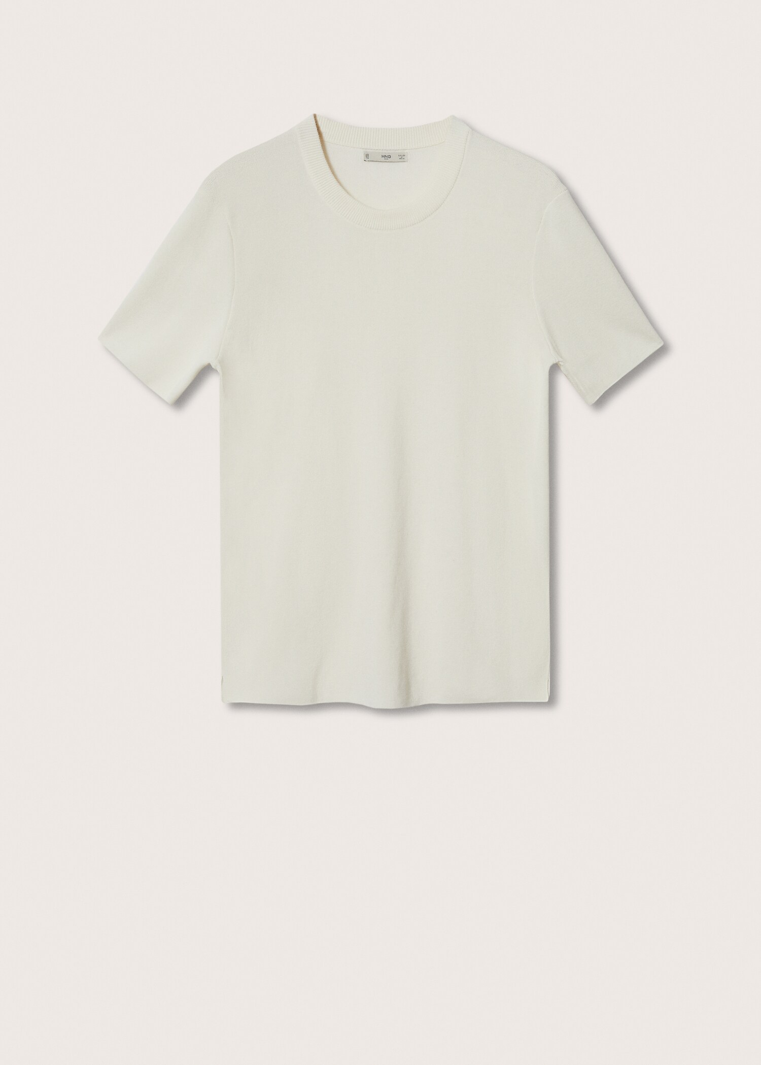 Cotton linen-blend T-shirt - Article without model