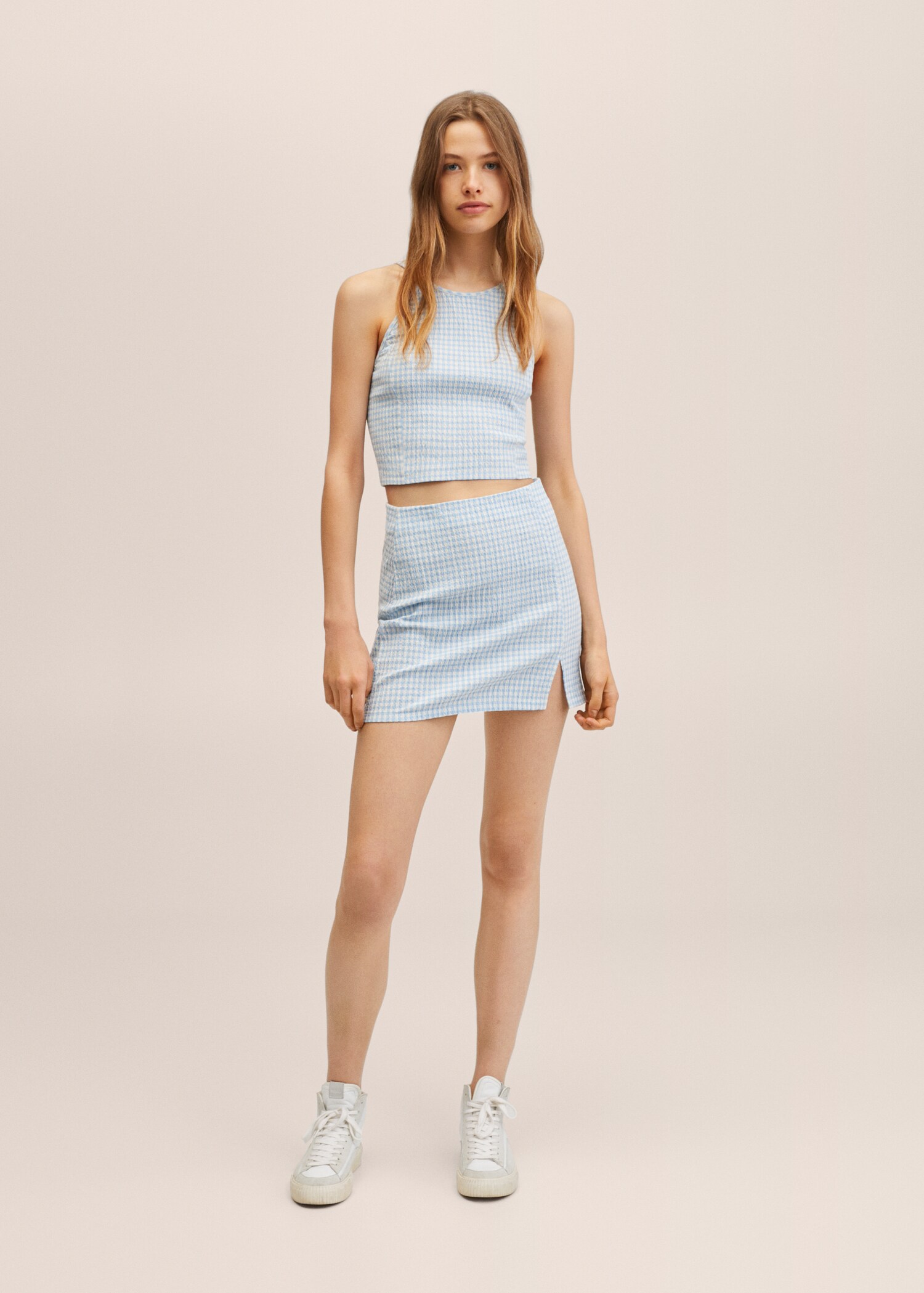 Gingham check miniskirt - Medium plane