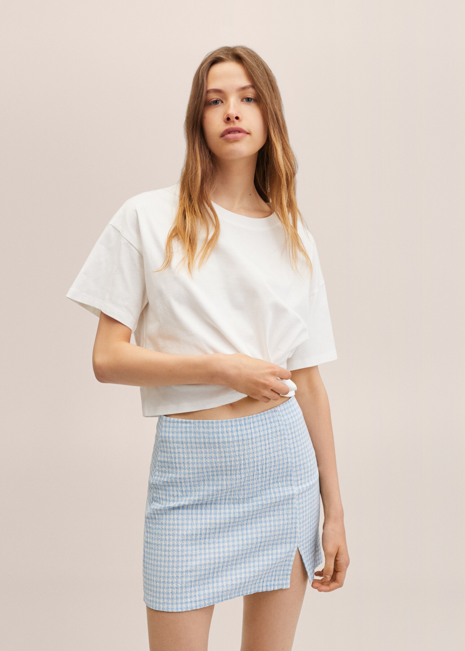 Gingham check miniskirt - Details of the article 1
