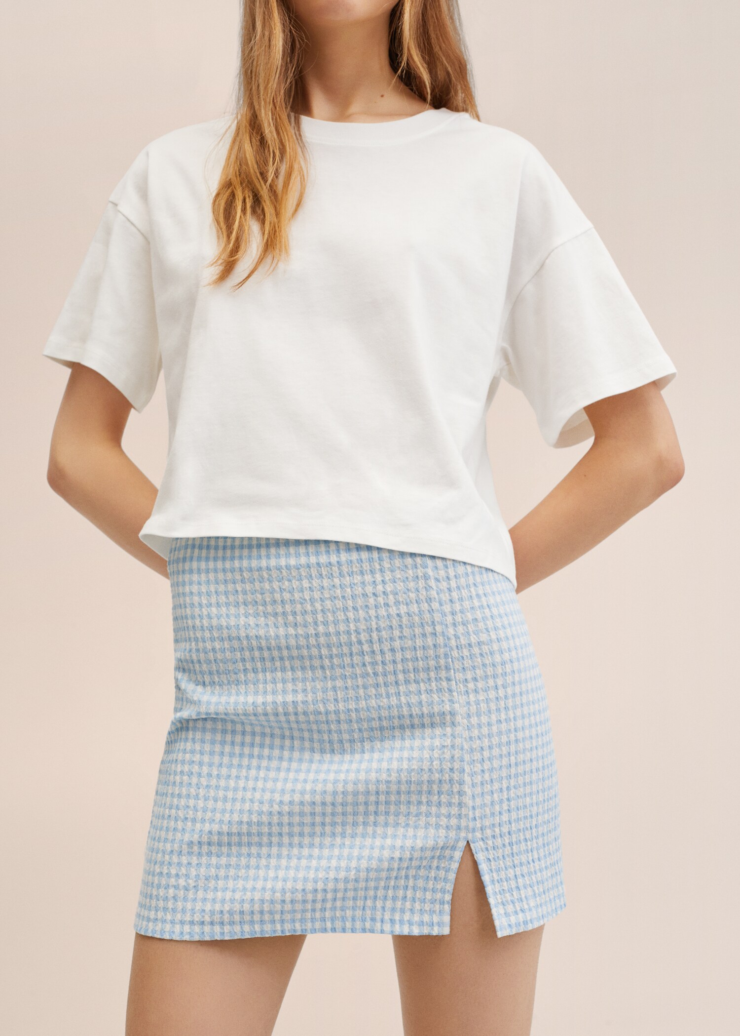 Gingham check miniskirt - Details of the article 2