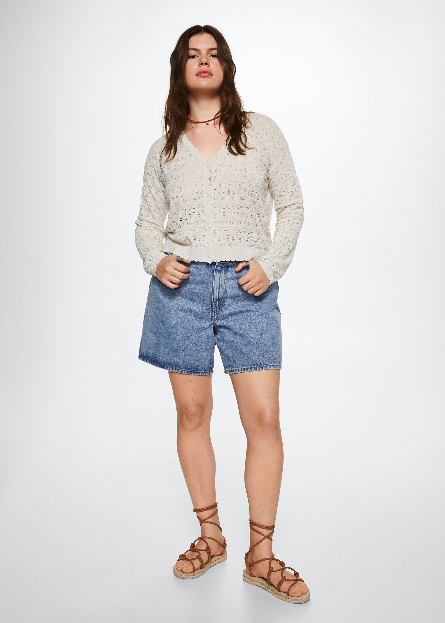 Openwork knit cardigan - Details of the article 5