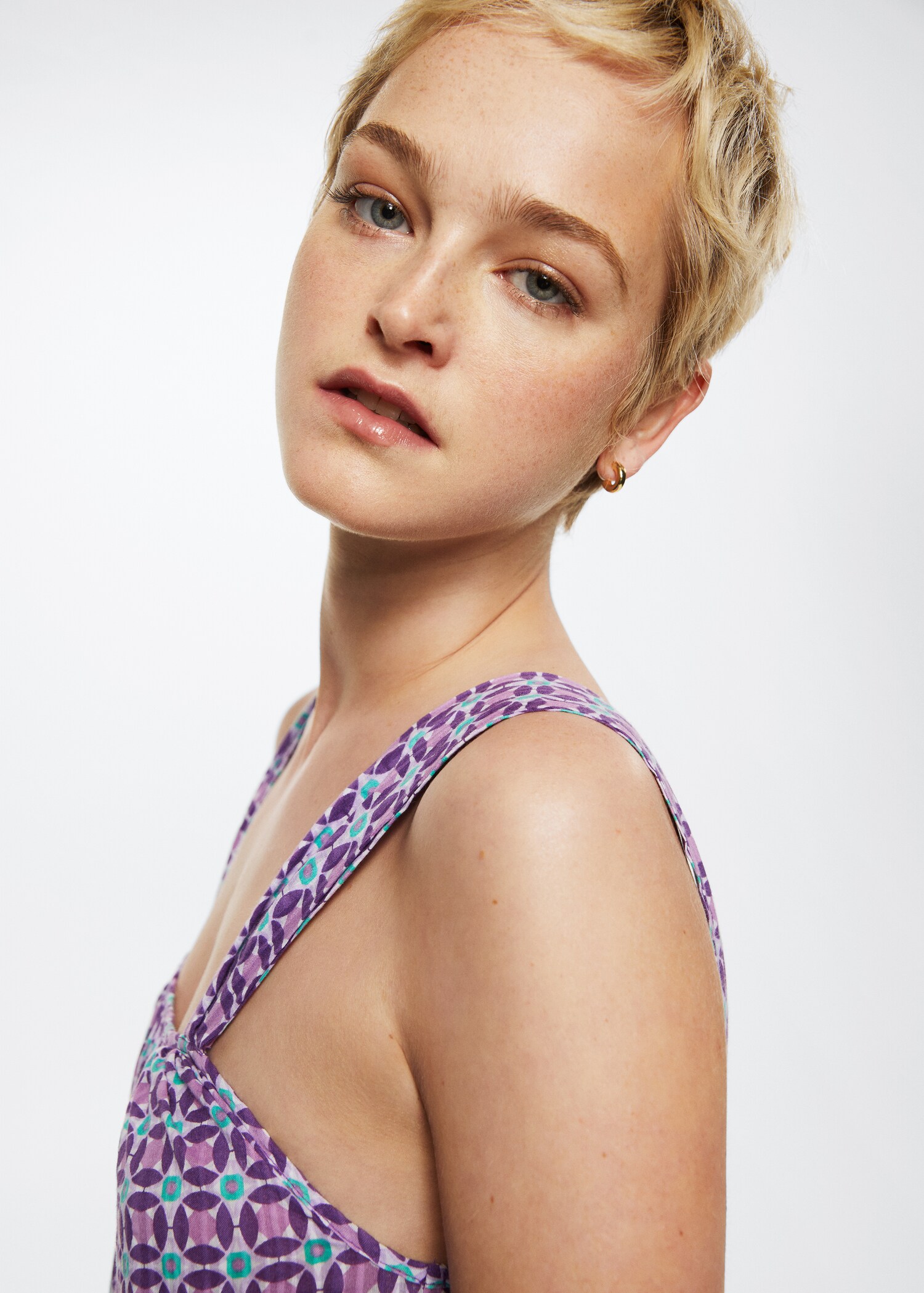 Printed cotton dress - Details of the article 1