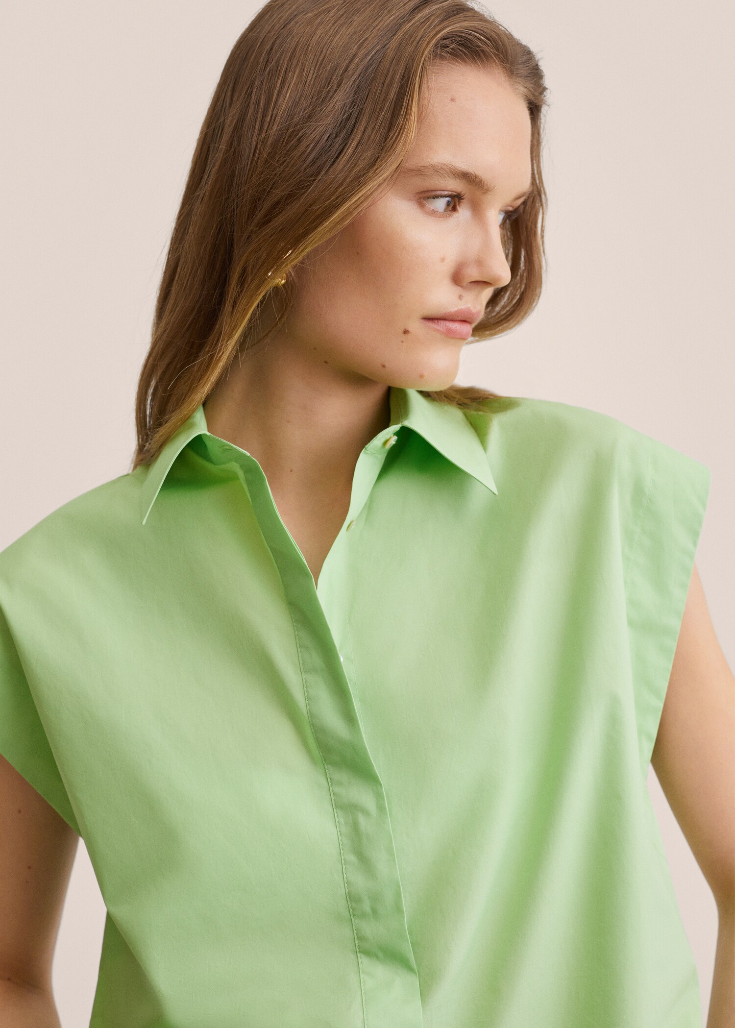 Oversize cotton shirt - Details of the article 1