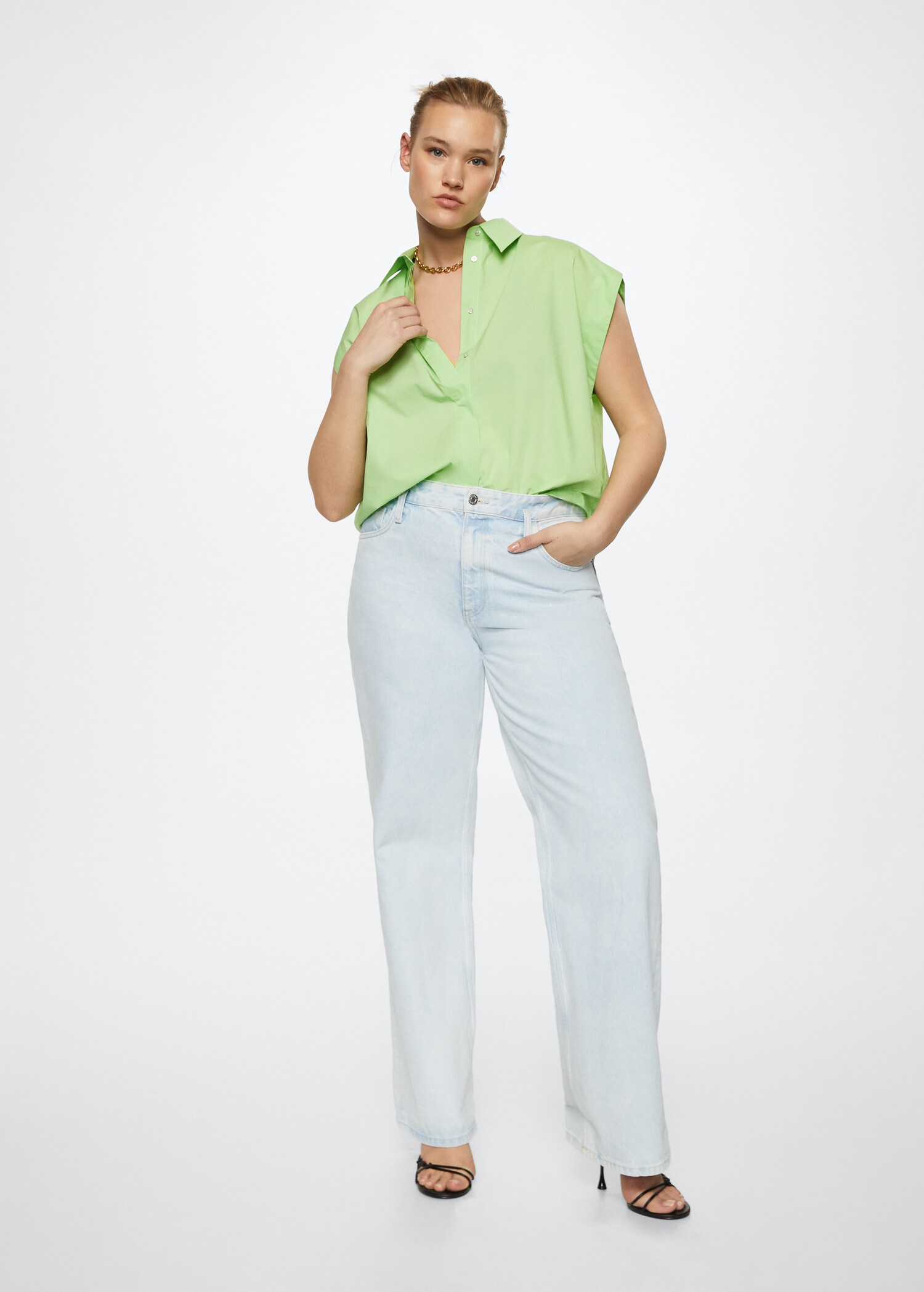 Oversize cotton shirt - Details of the article 3
