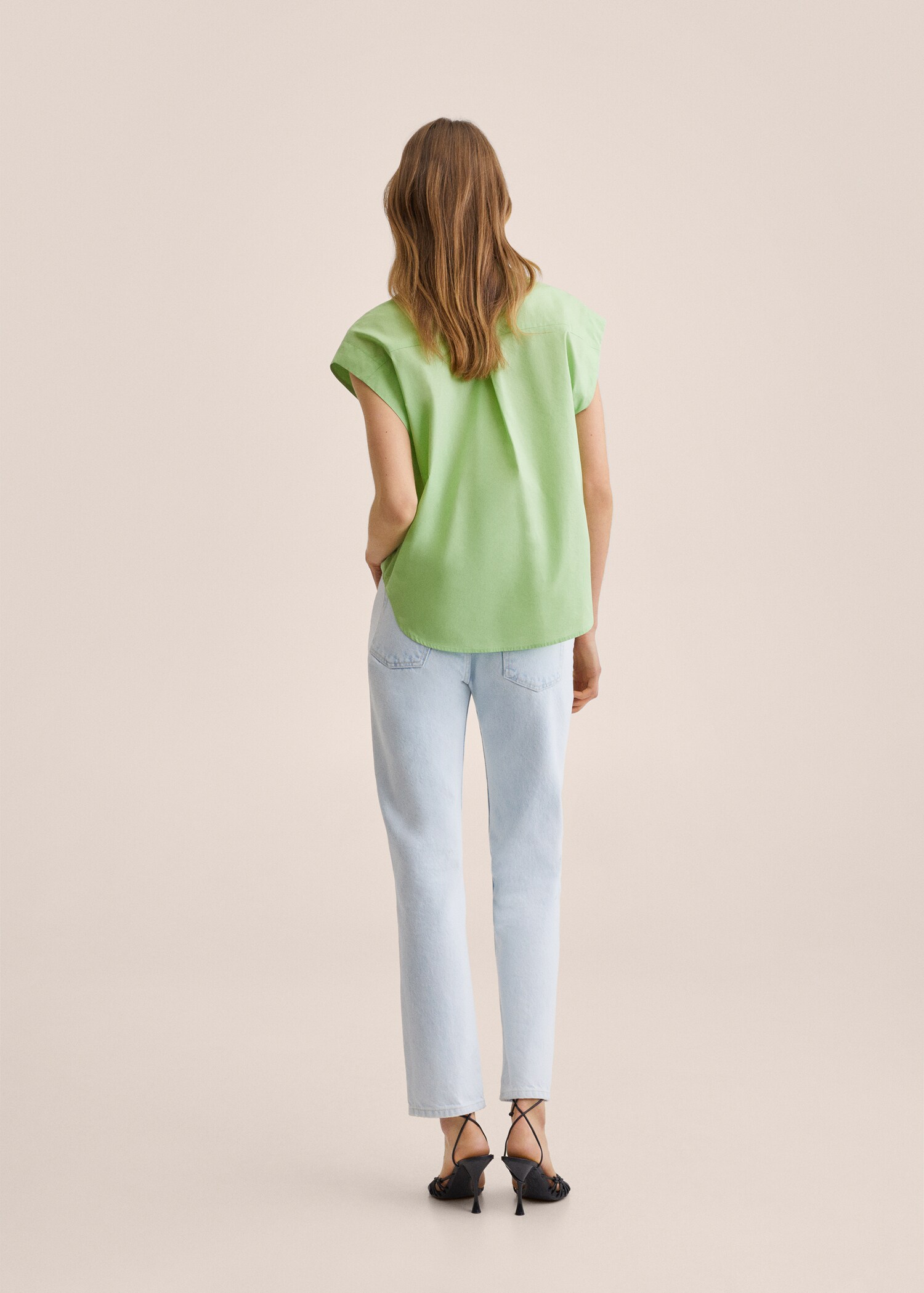 Oversize cotton shirt - Reverse of the article