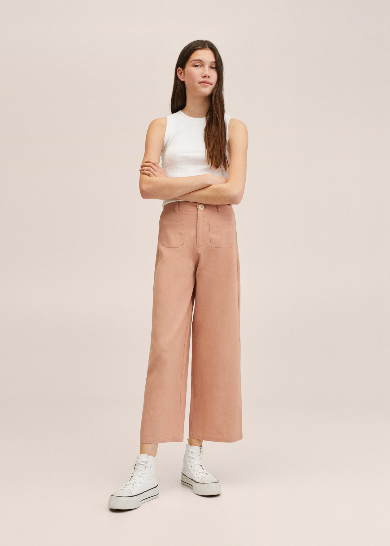 Pantalón palazzo lino - Plano medio