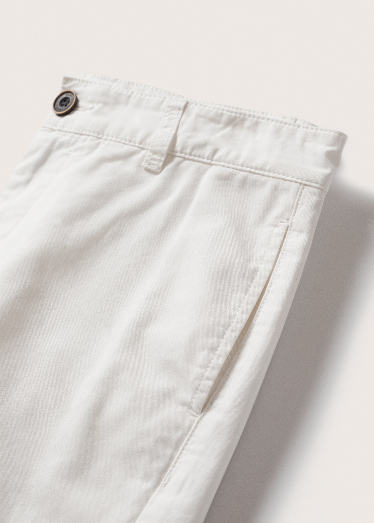 Bermudashorts i chinostil i bomull, slim-fit - Artikkeldetalj 8
