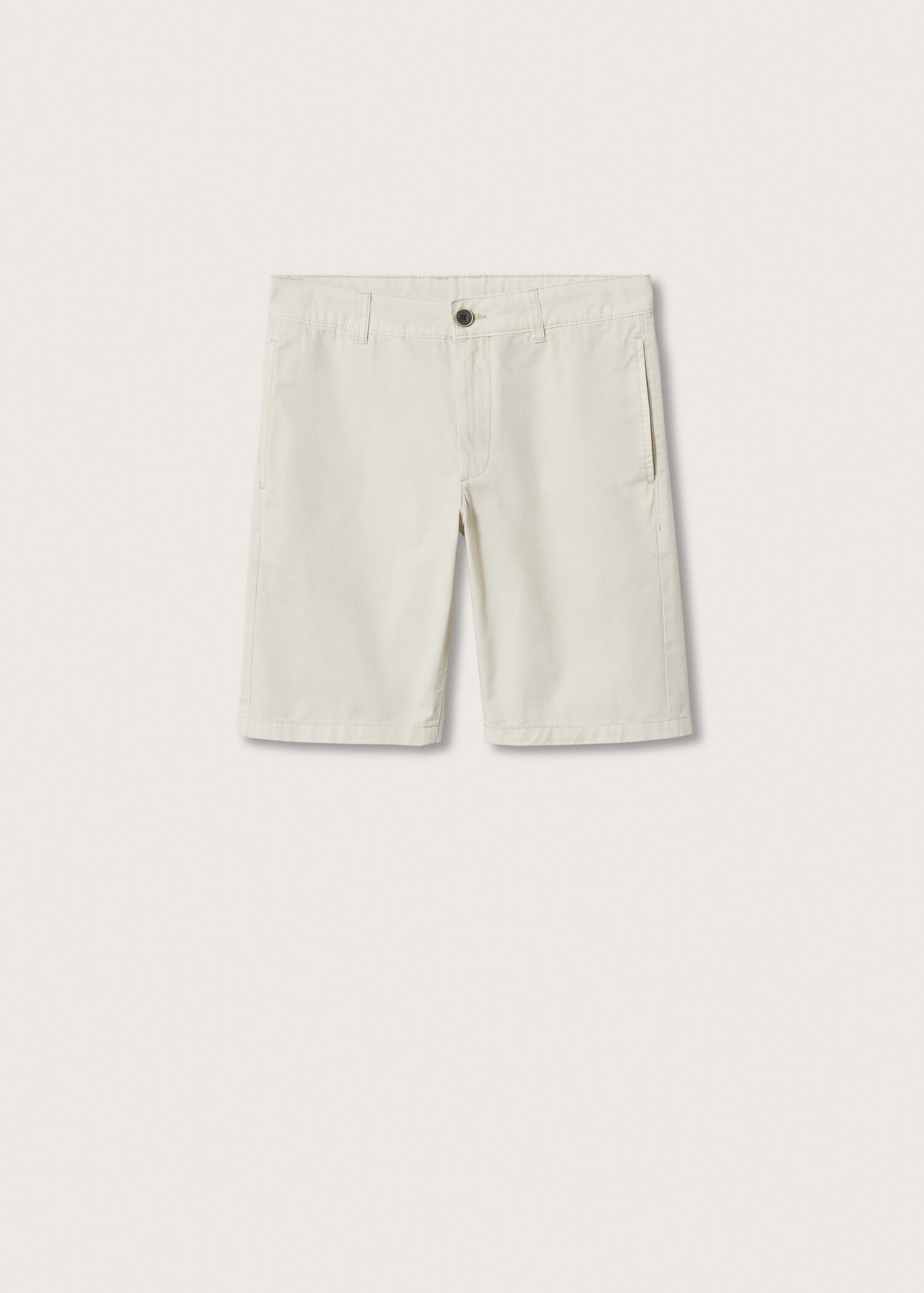 Bermudashorts i chinostil i bomull, slim-fit - Artikkel uten modell