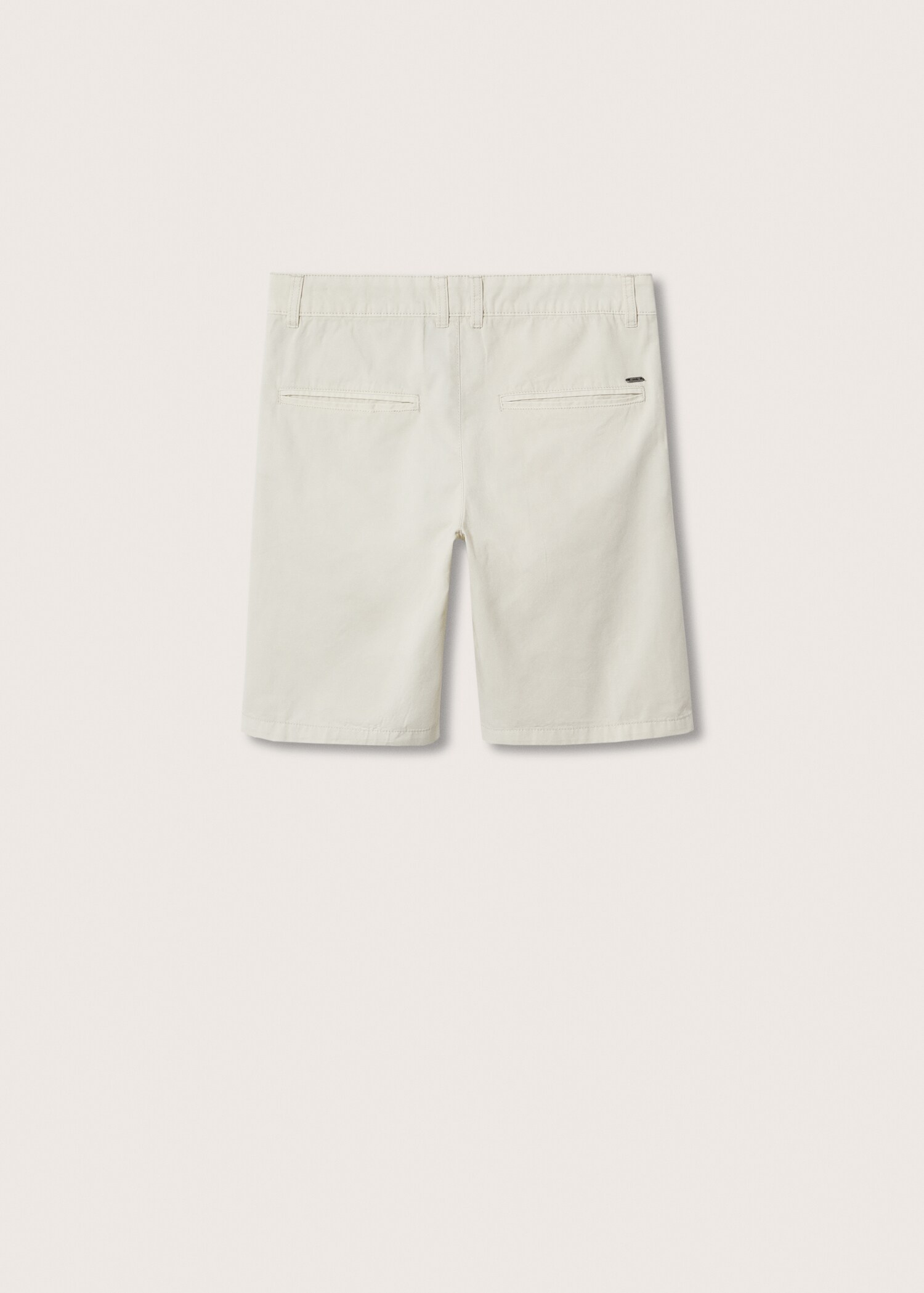 Bermudashorts i chinostil i bomull, slim-fit - Baksiden av artikkelen