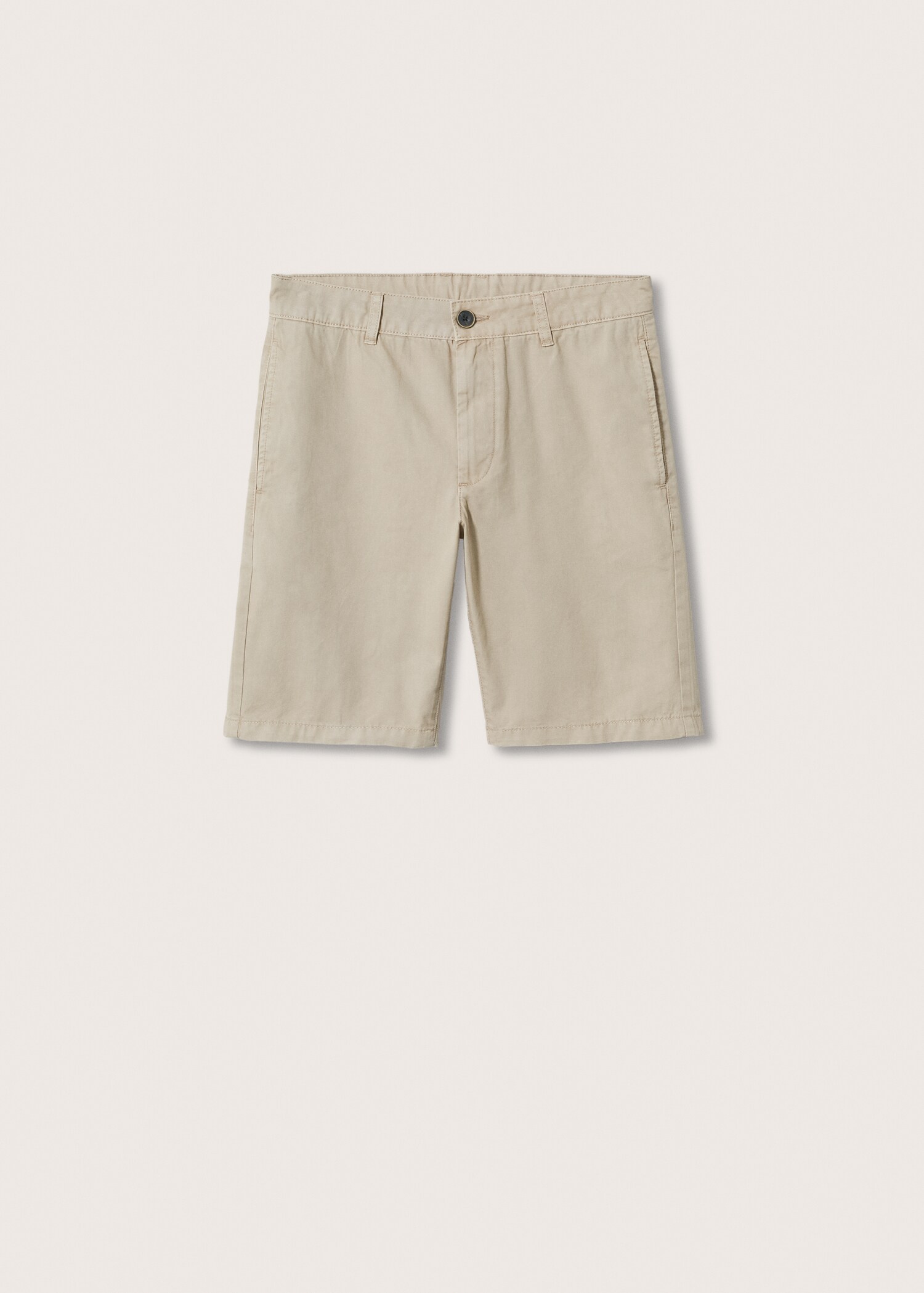 Bermudashorts i chinostil i bomull, slim-fit - Artikkel uten modell