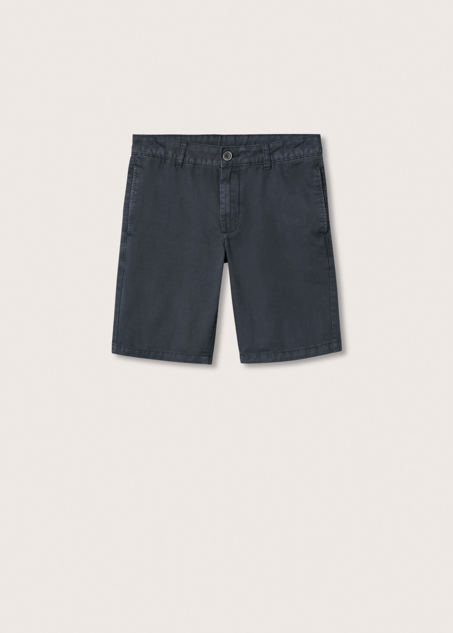 Bermudashorts i chinostil i bomull, slim-fit - Artikkel uten modell