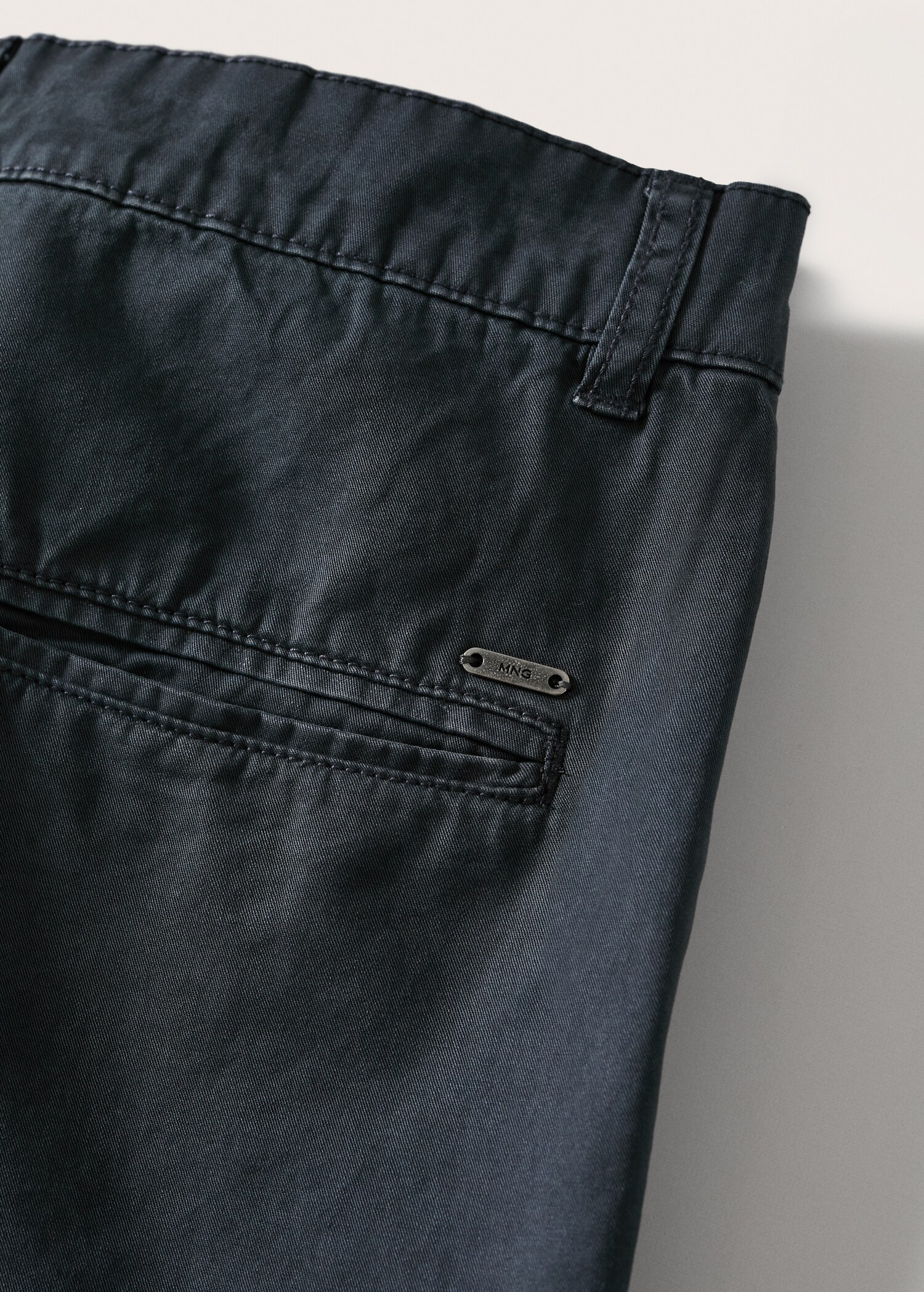 Slim-fit chino cotton bermuda shorts - Details of the article 8