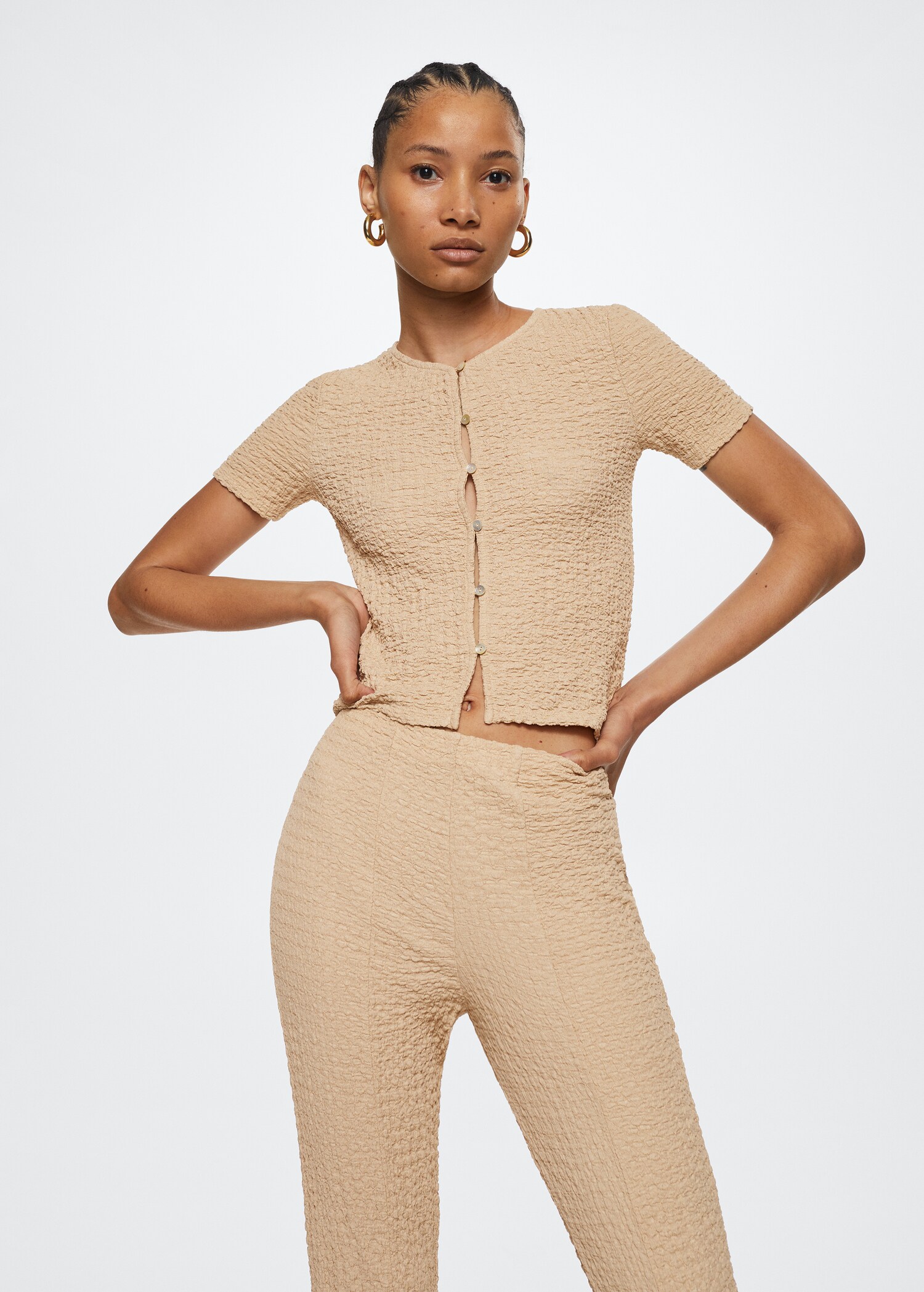 Opening texture trousers - Details of the article 2