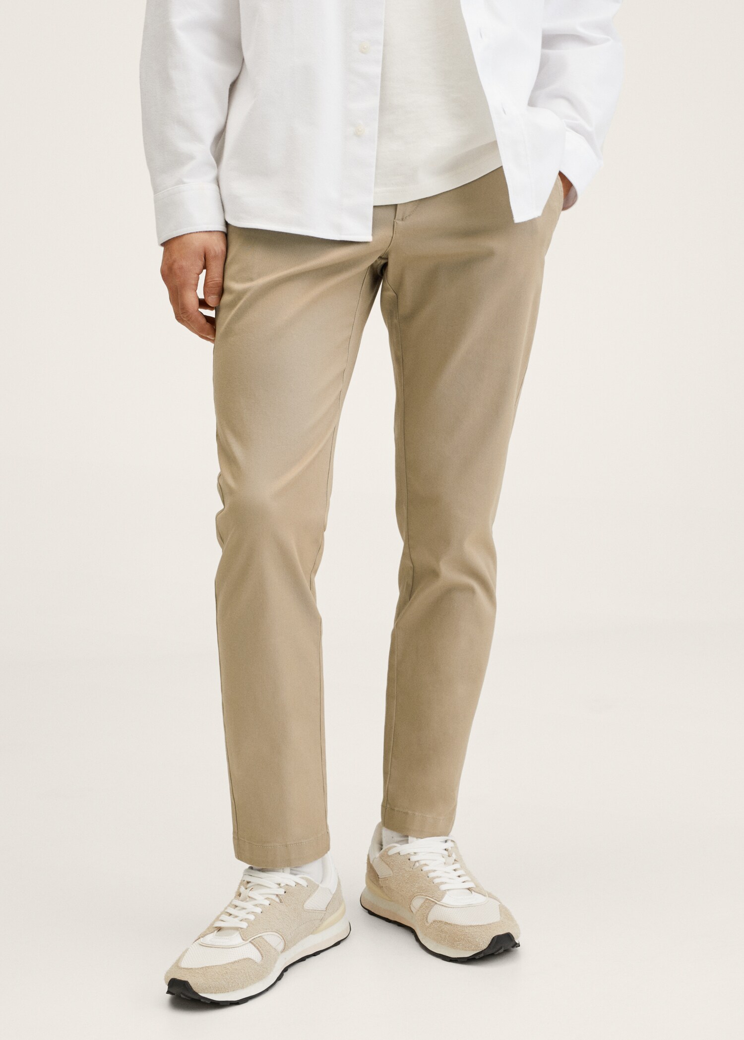 Pantalón algodón tapered crop - Plano medio
