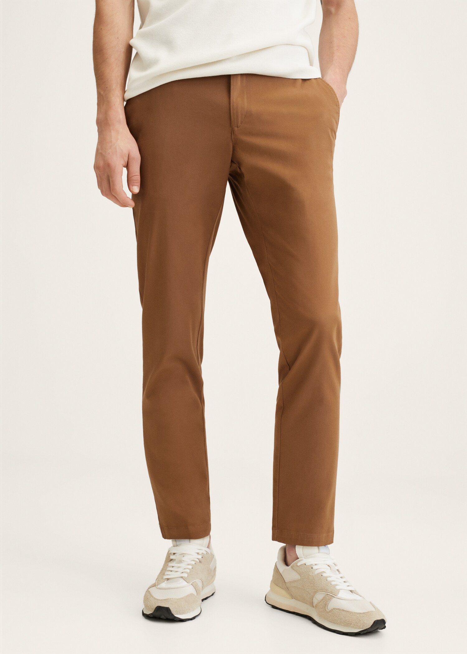 Pantalón algodón tapered crop - Plano medio