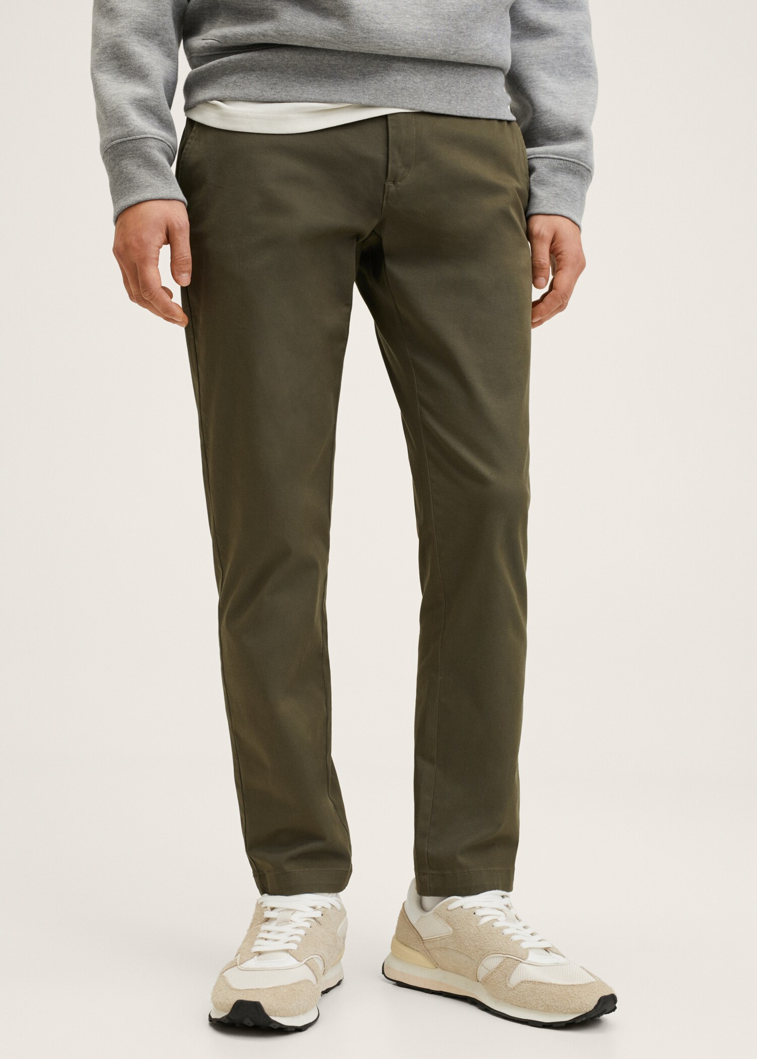 Pantalón algodón tapered crop - Plano medio