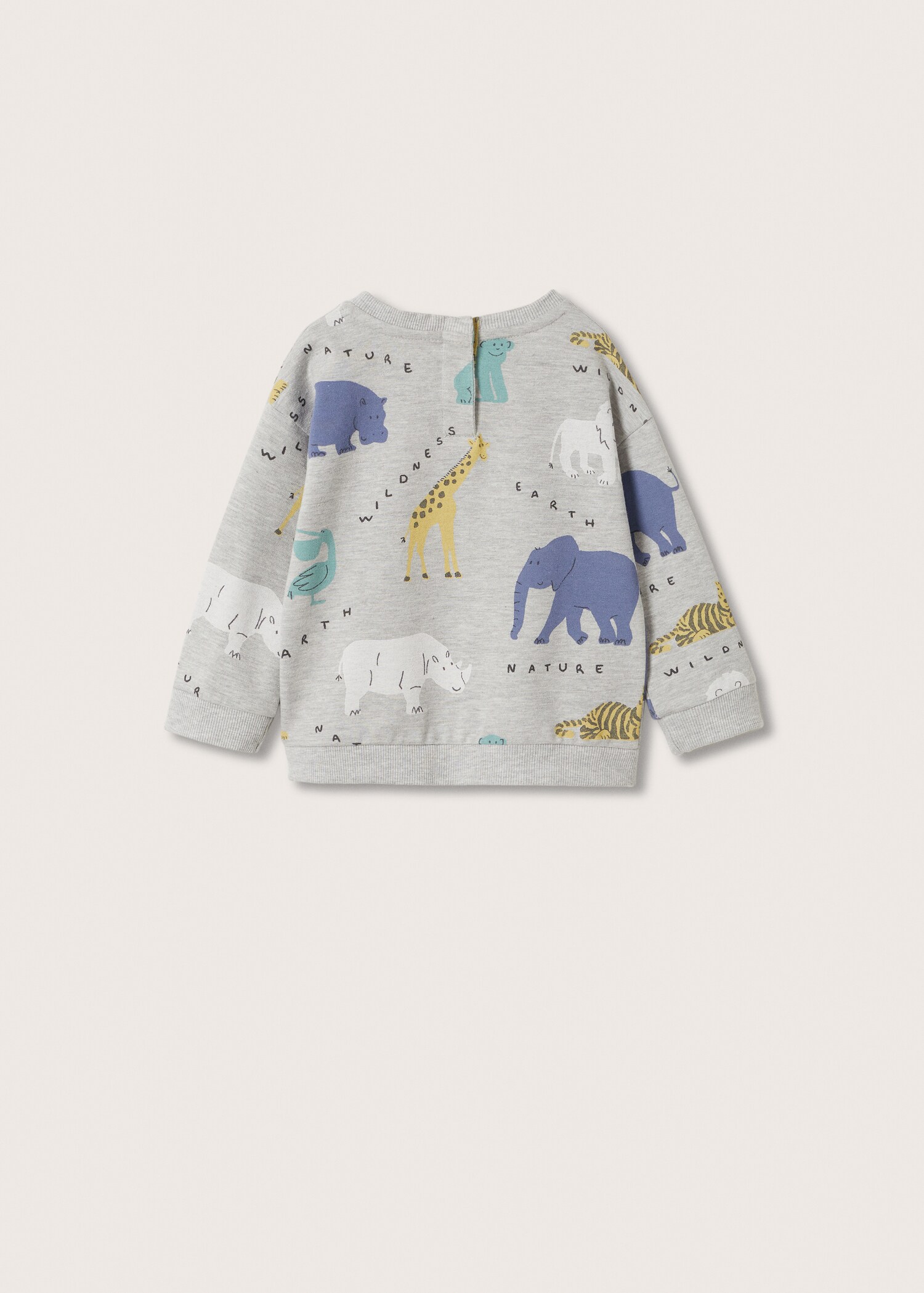 Sweatshirt mit Animal-Print - Rückseite des Artikels