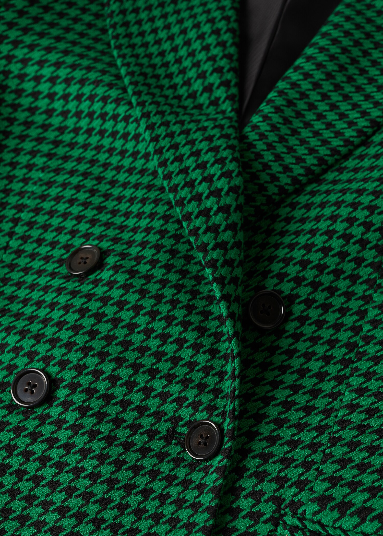 Hahnentritt-Blazer aus Woll-Mix 