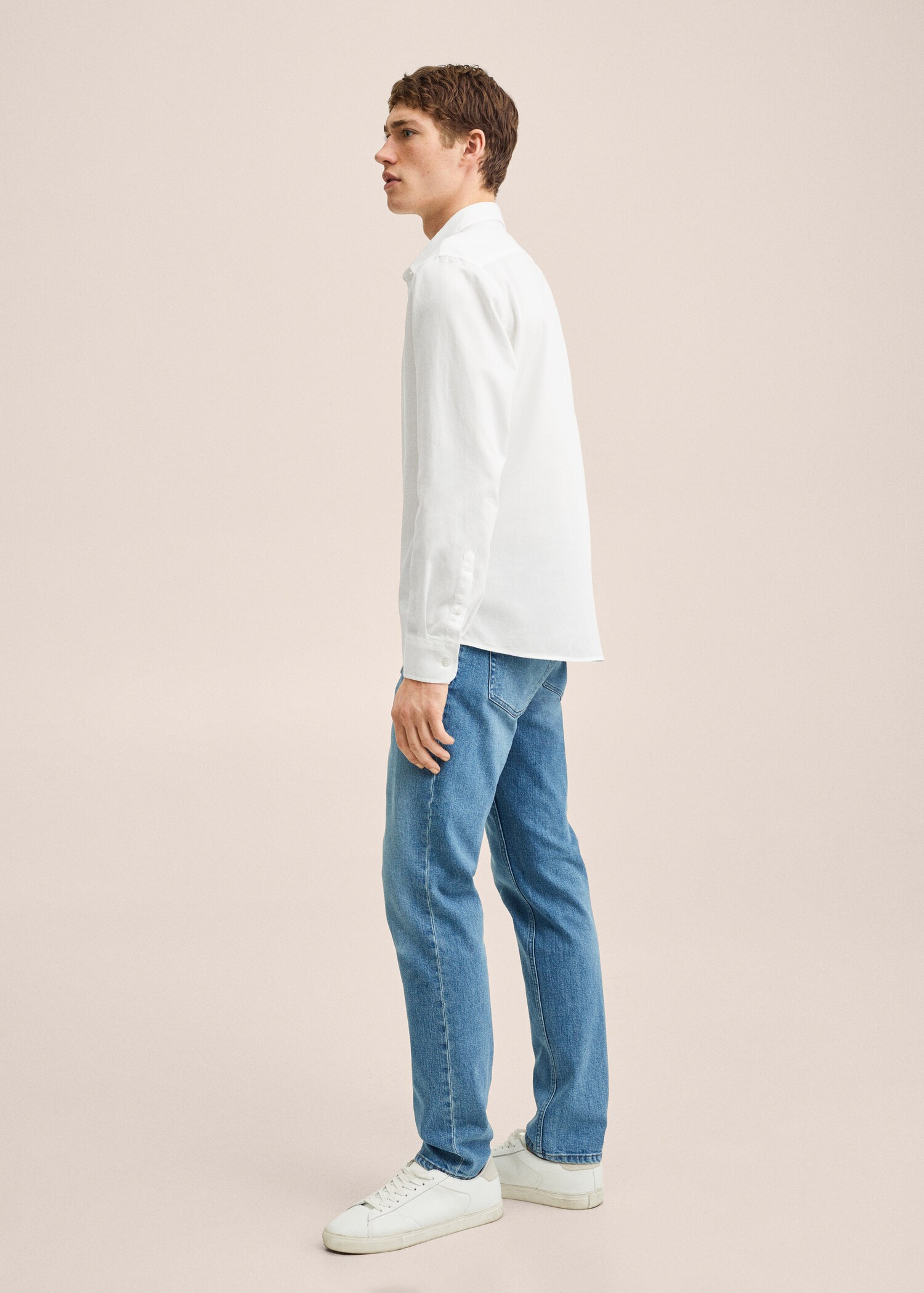 Bavlněná košile slim fit se strukturou - Detail zboží 2