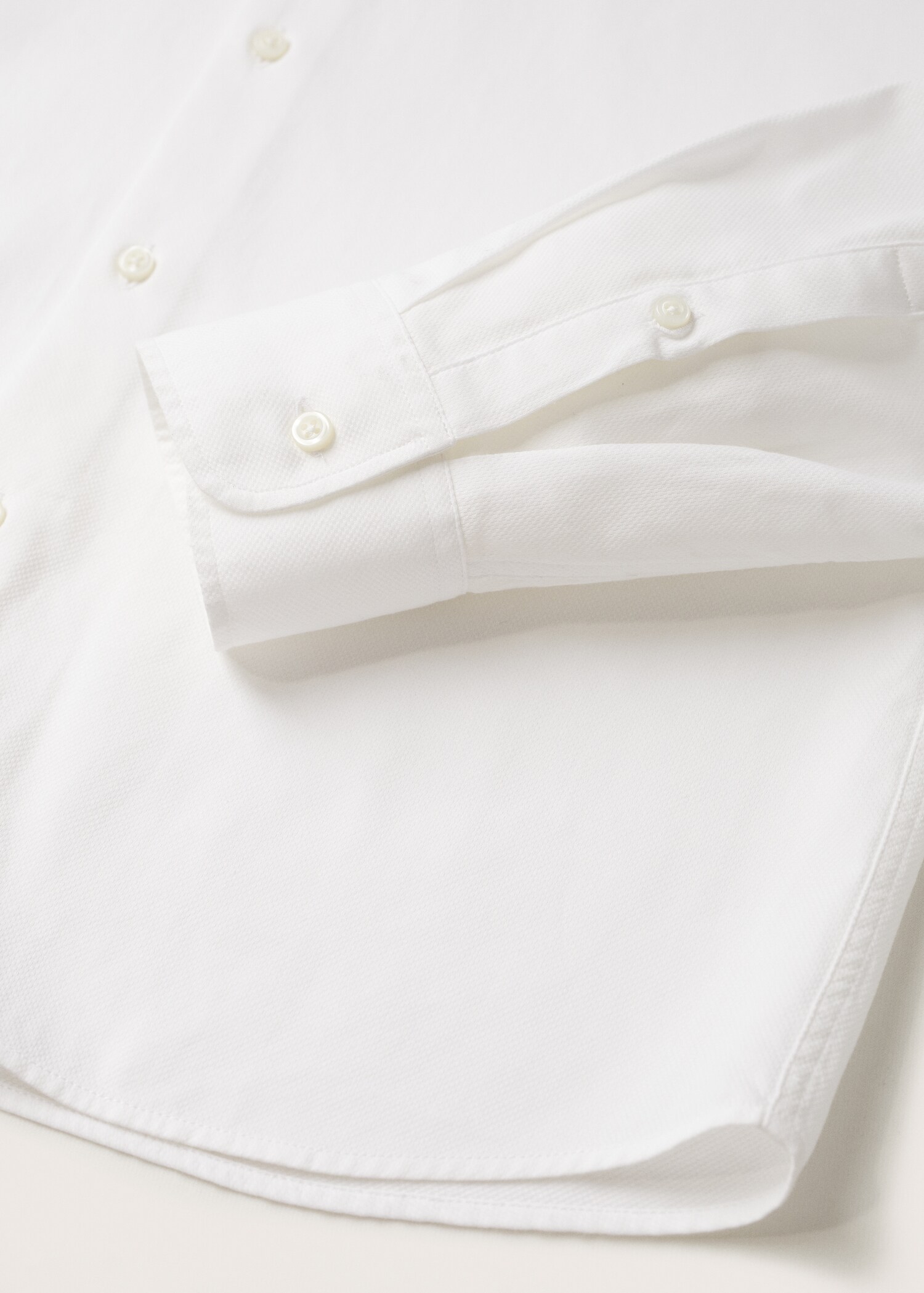 Bavlněná košile slim fit se strukturou - Detail zboží 7