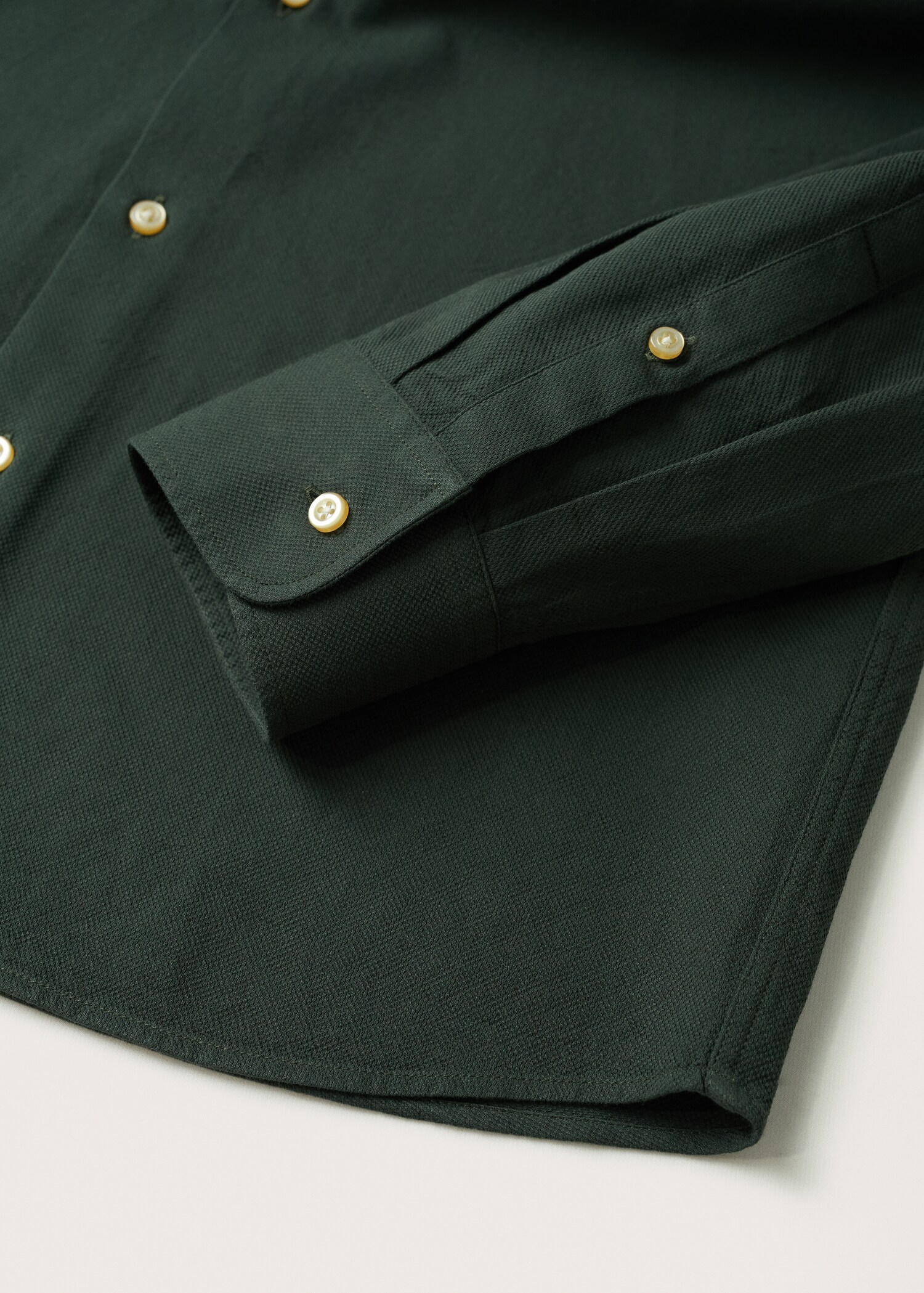 Bavlněná košile slim fit se strukturou - Detail zboží 7