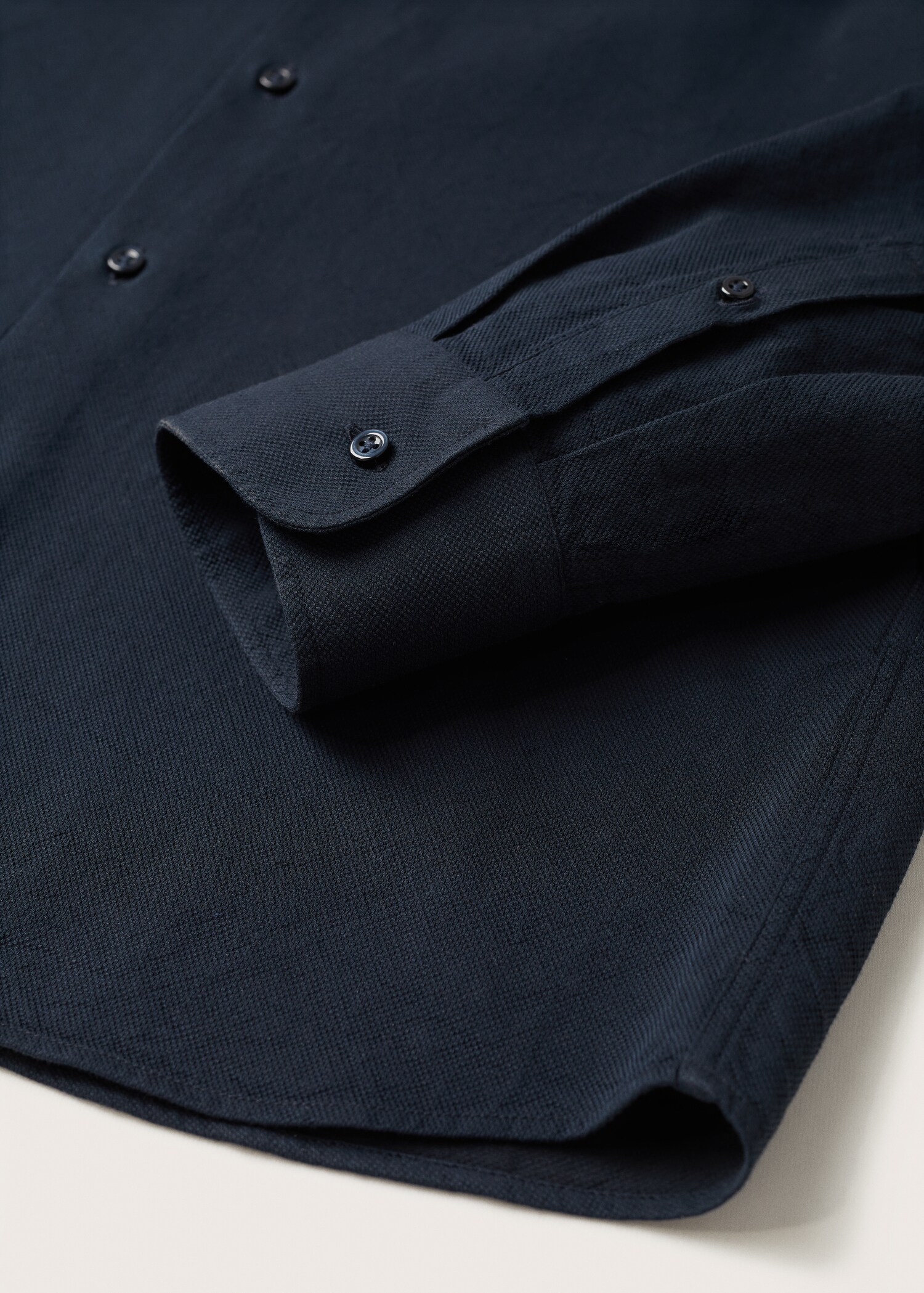 Bavlněná košile slim fit se strukturou - Detail zboží 7