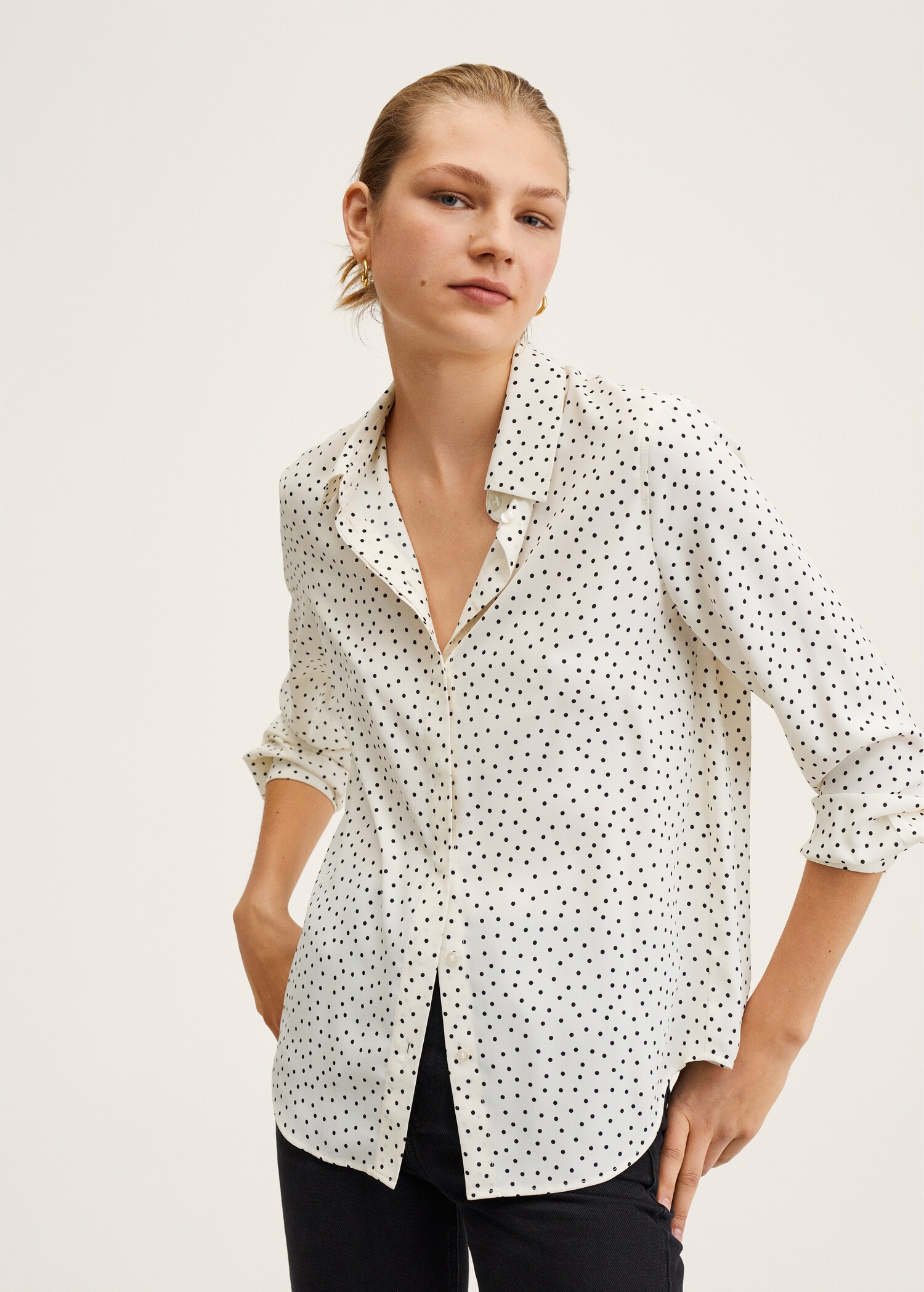 Camisa fluida estampada - Pla mig