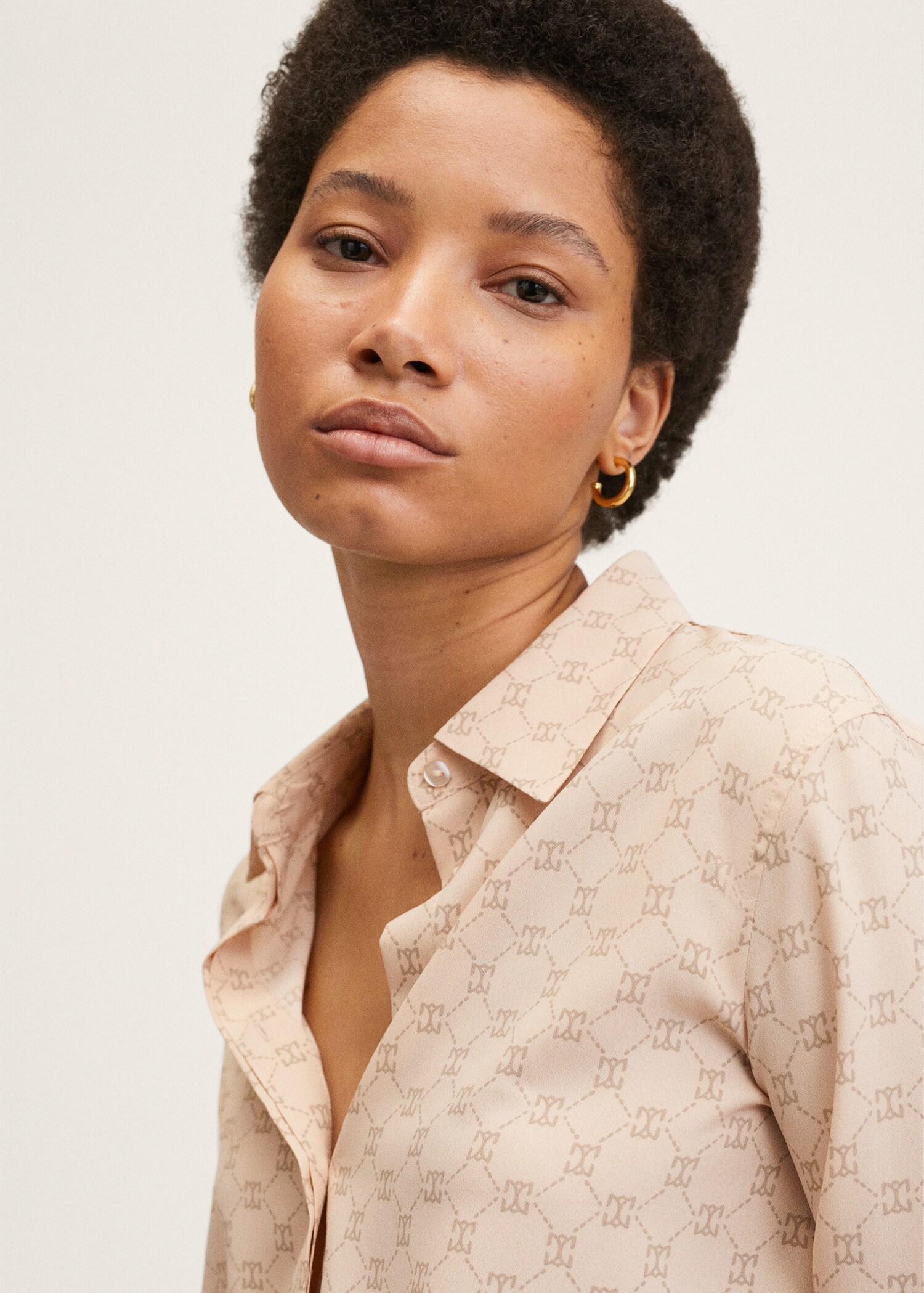 Camisa fluida estampada - Detall de l'article 1