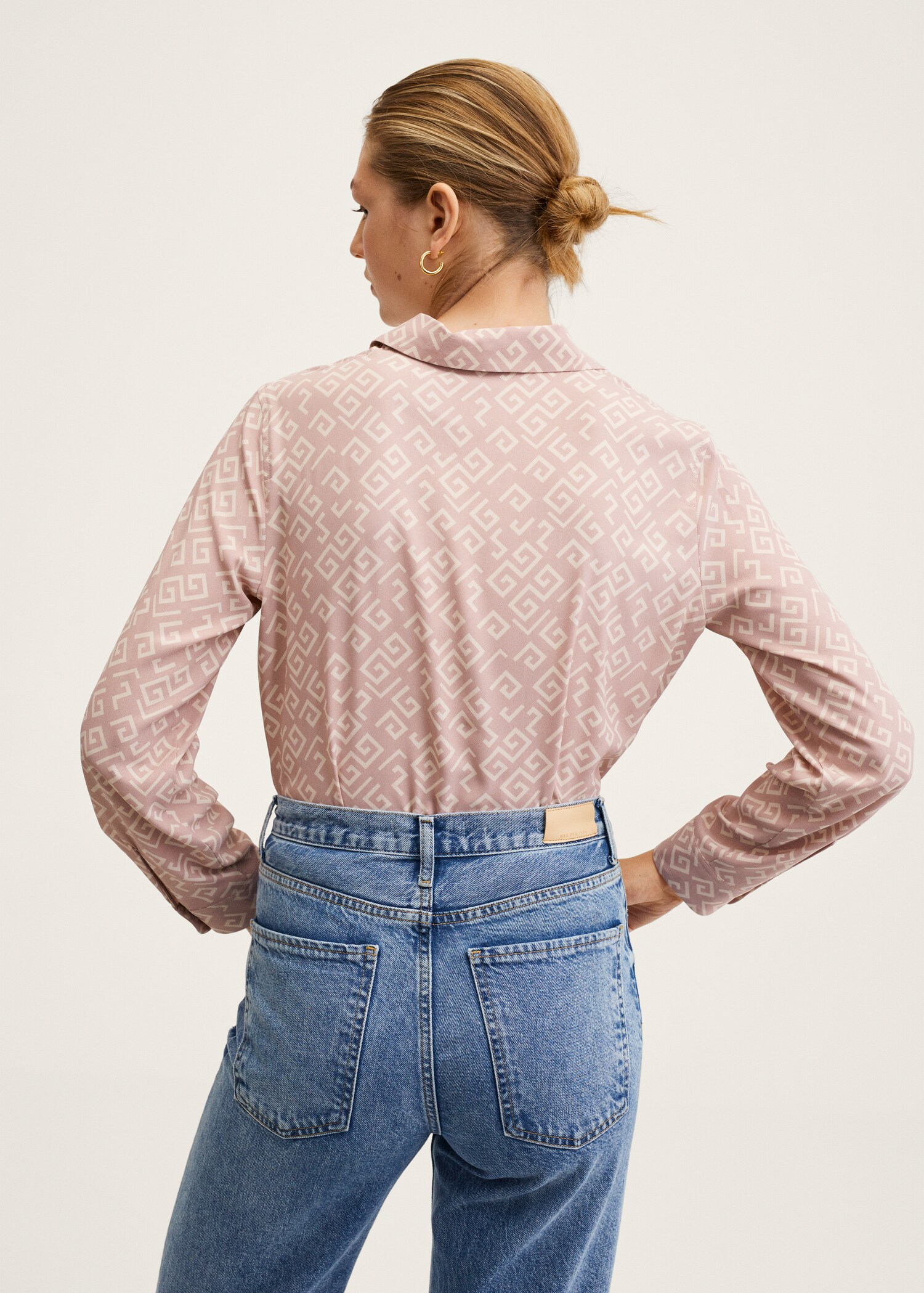 Camisa fluida estampada - Revers de l'article