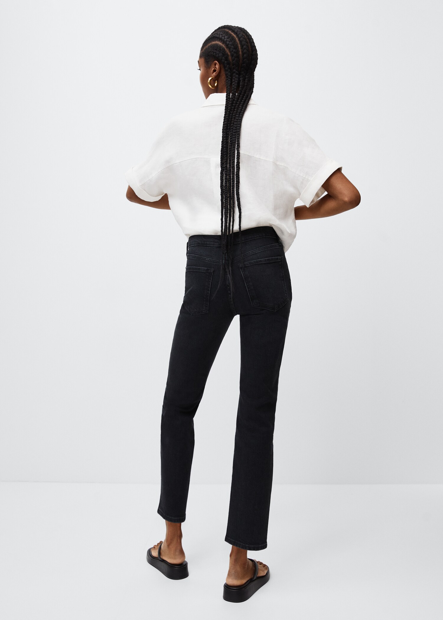 Slim mid-rise cropped jeans - Reverse of the article