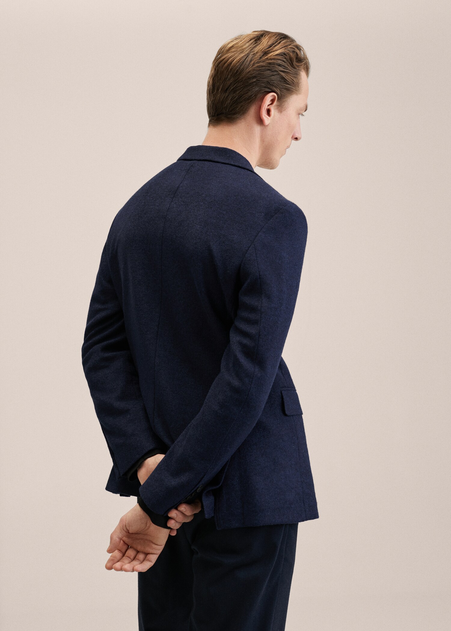 Slim Fit-Sakko aus Wolle - Rückseite des Artikels