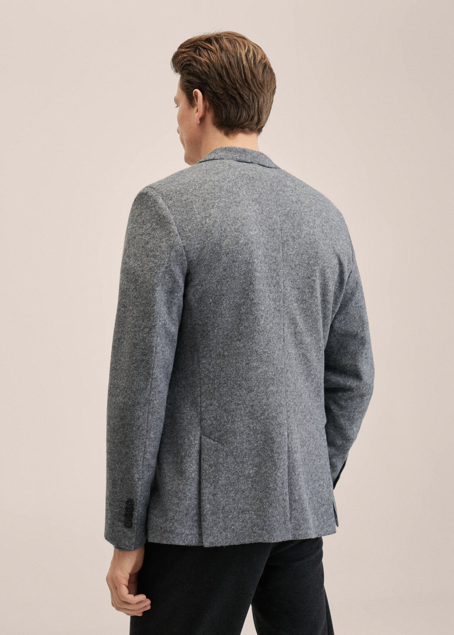 Slim Fit-Sakko aus Wolle - Rückseite des Artikels