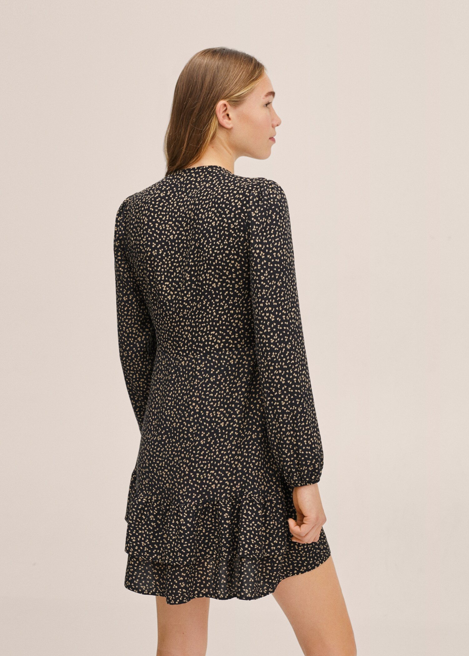 Flowy printed dress - Reverse of the article