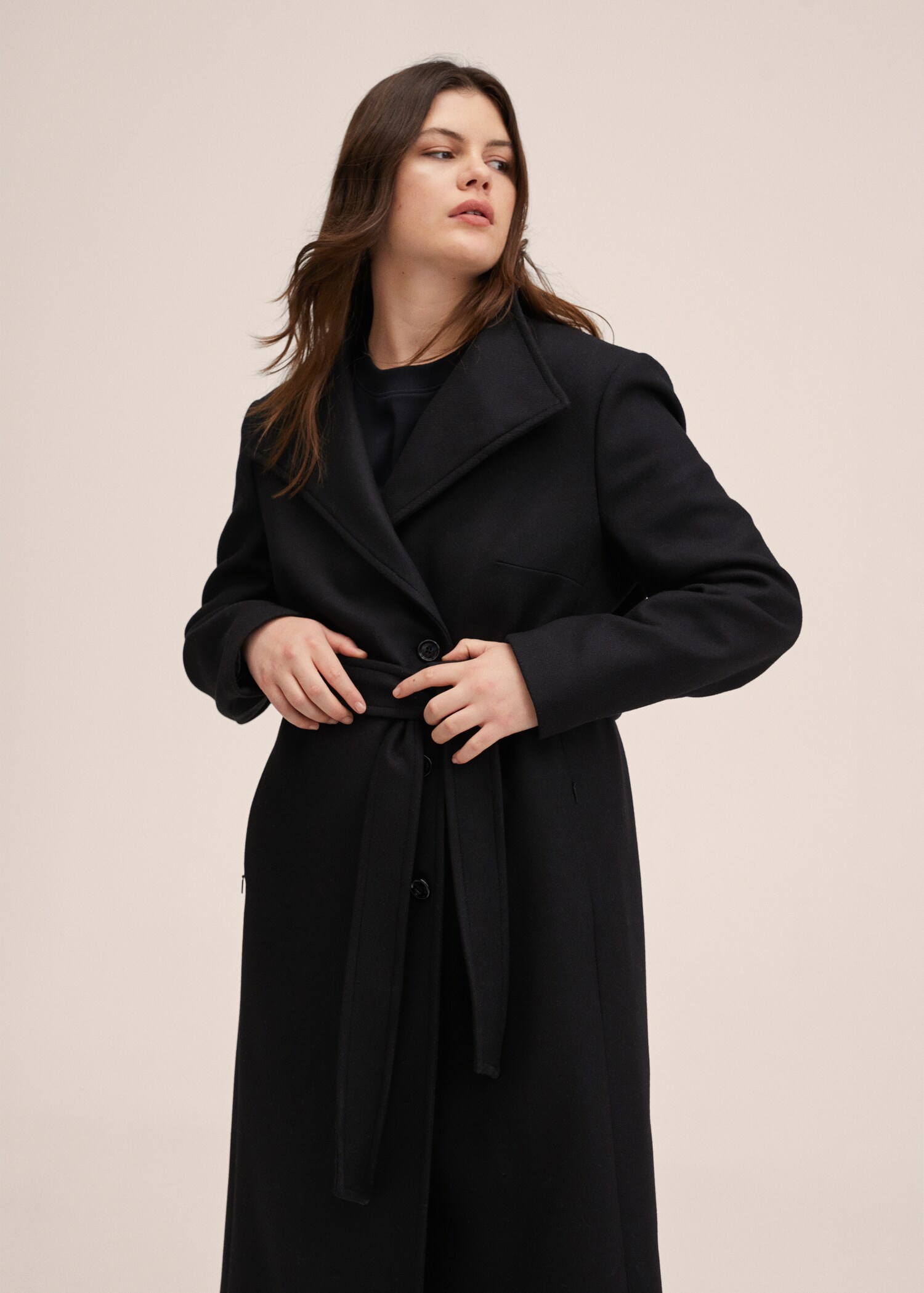 Manteau laine ceinture - Détail de l'article 4