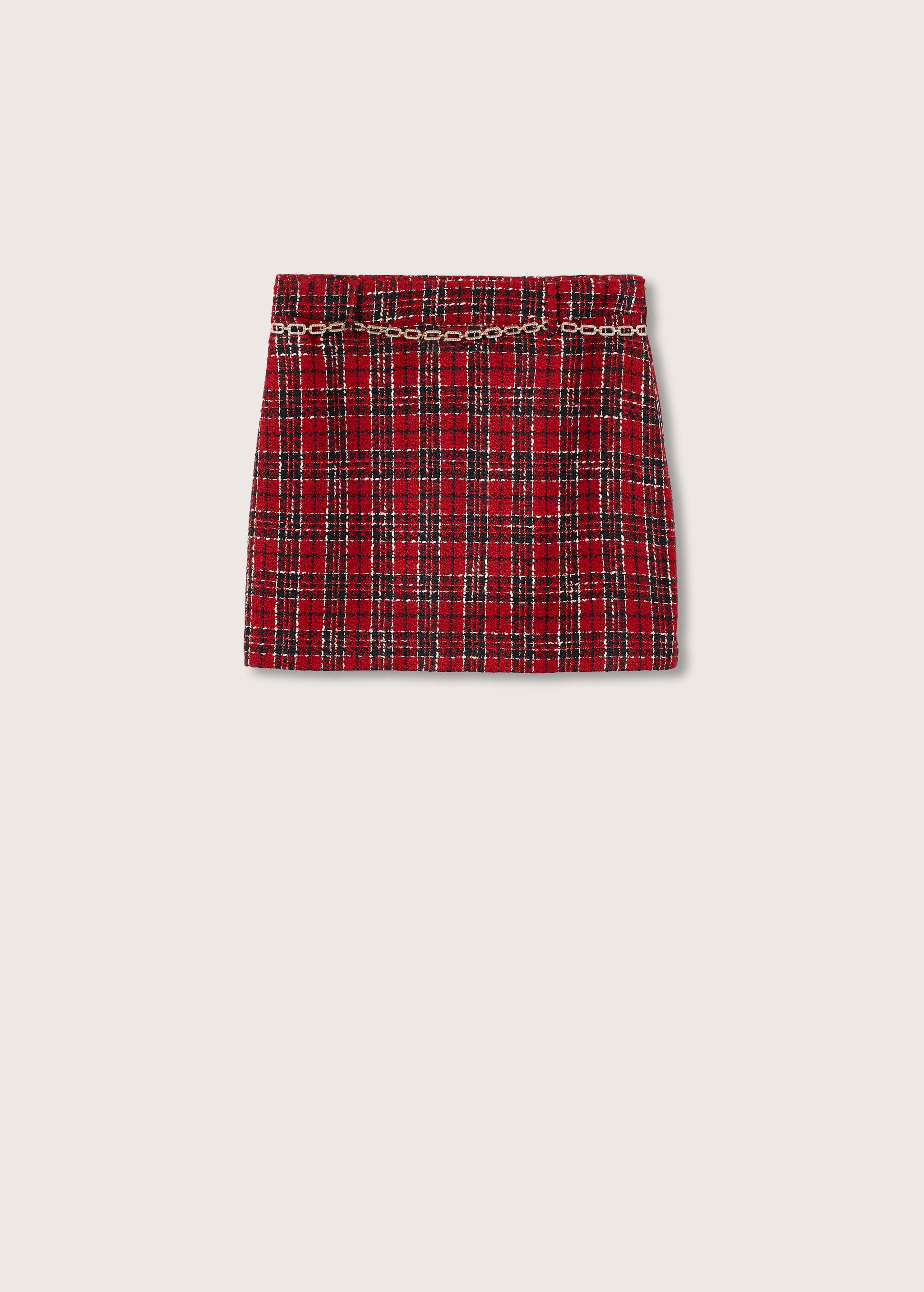 Minifalda tweed cadena - Artículo sin modelo