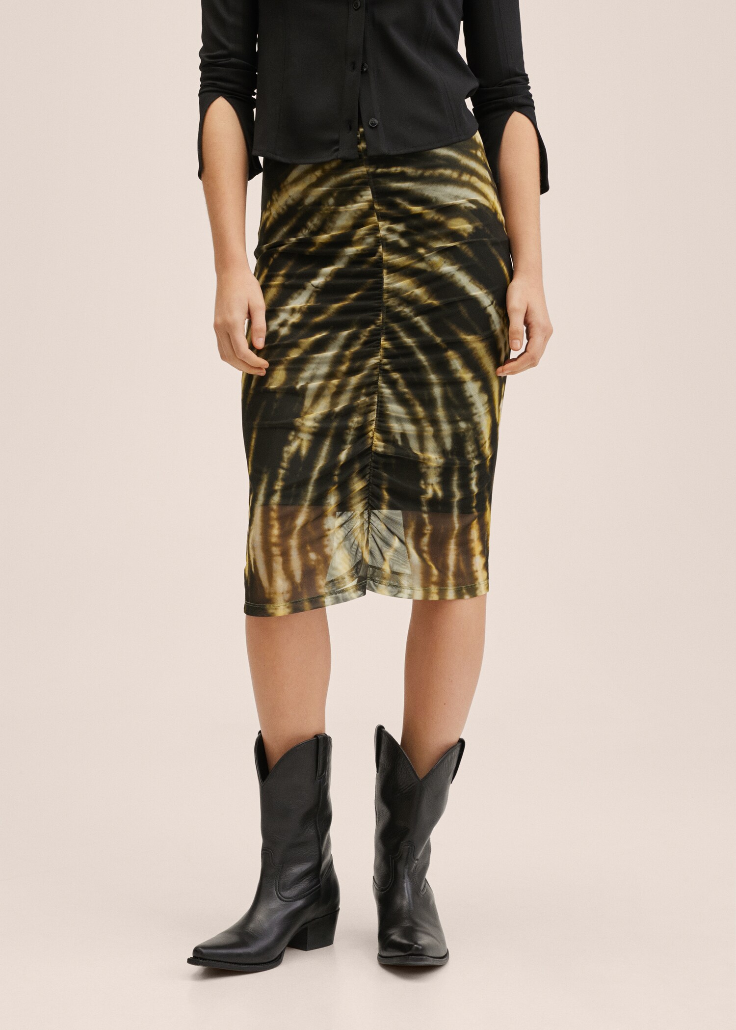 Printed pleated skirt - Medium plane